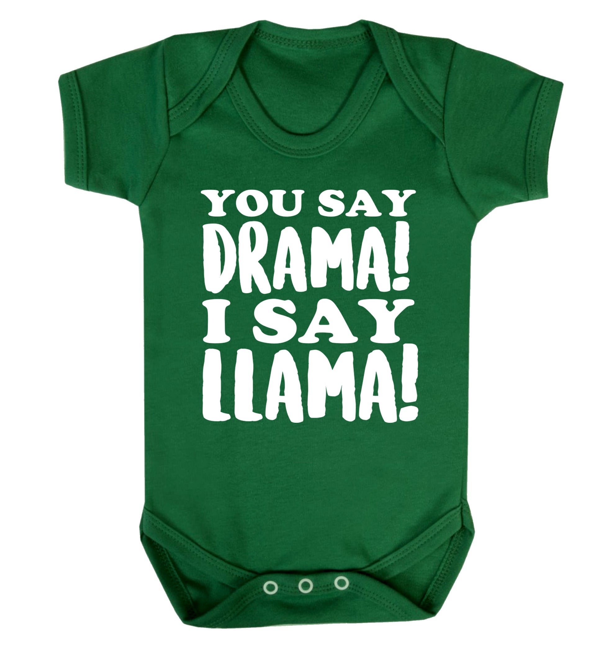 You say drama I say llama! Baby Vest green 18-24 months