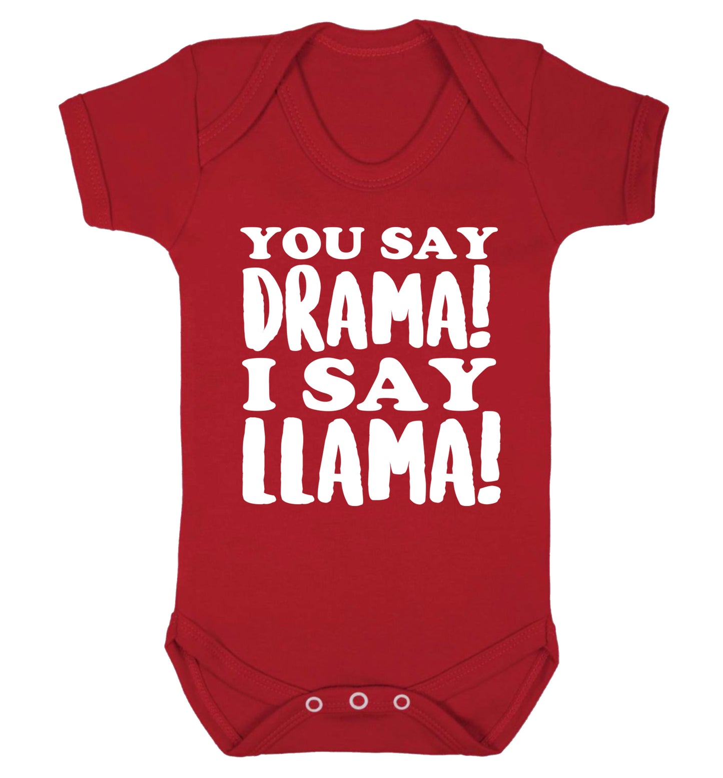 You say drama I say llama! Baby Vest red 18-24 months