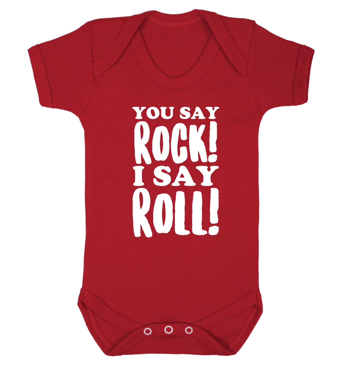 You say rock I say roll! Baby Vest red 18-24 months