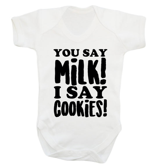 You say milk I say cookies! Baby Vest white 18-24 months