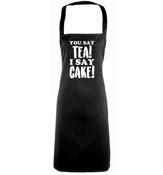 You say tea I say cake! black apron