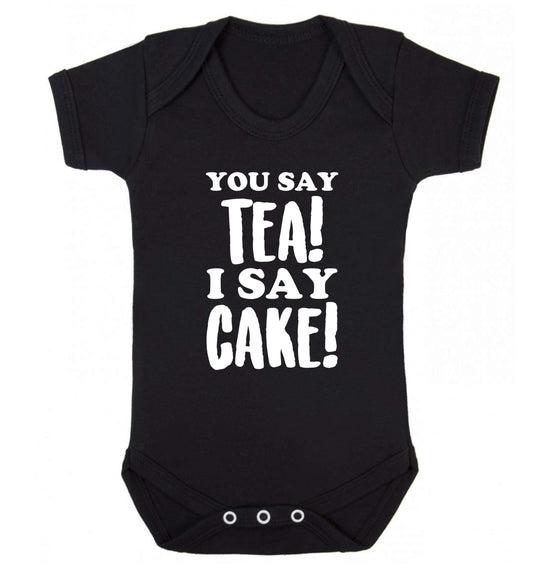 You say tea I say cake! Baby Vest black 18-24 months