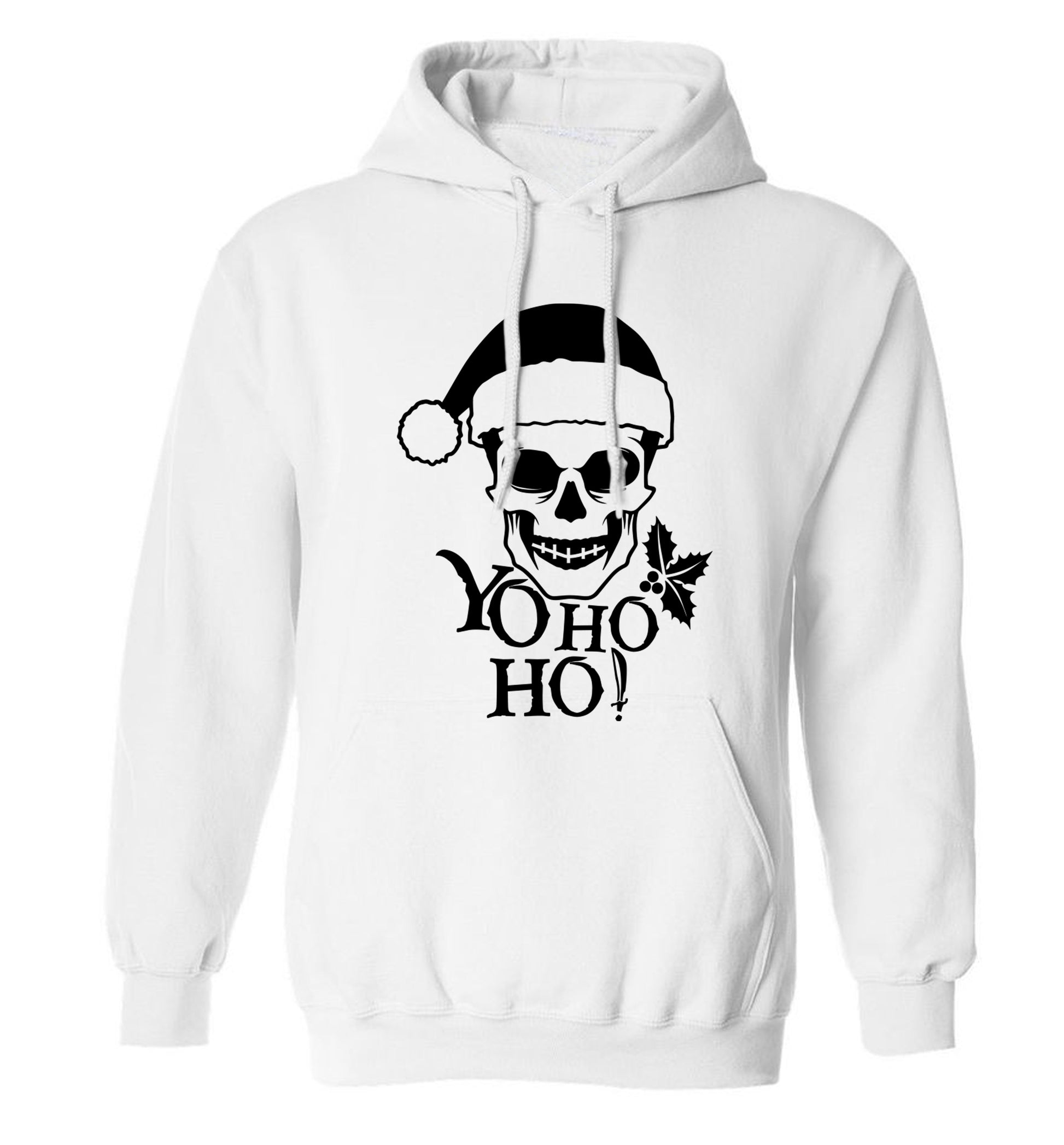 Yo ho ho! adults unisex white hoodie 2XL