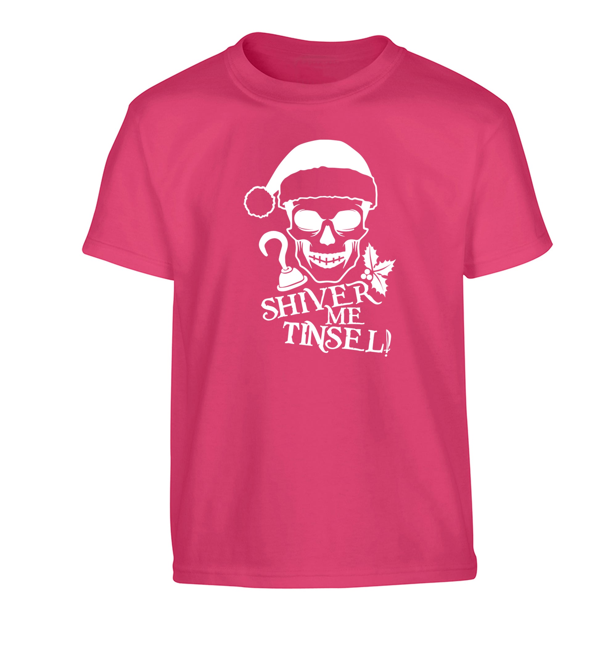 Shiver me tinsel Children's pink Tshirt 12-14 Years