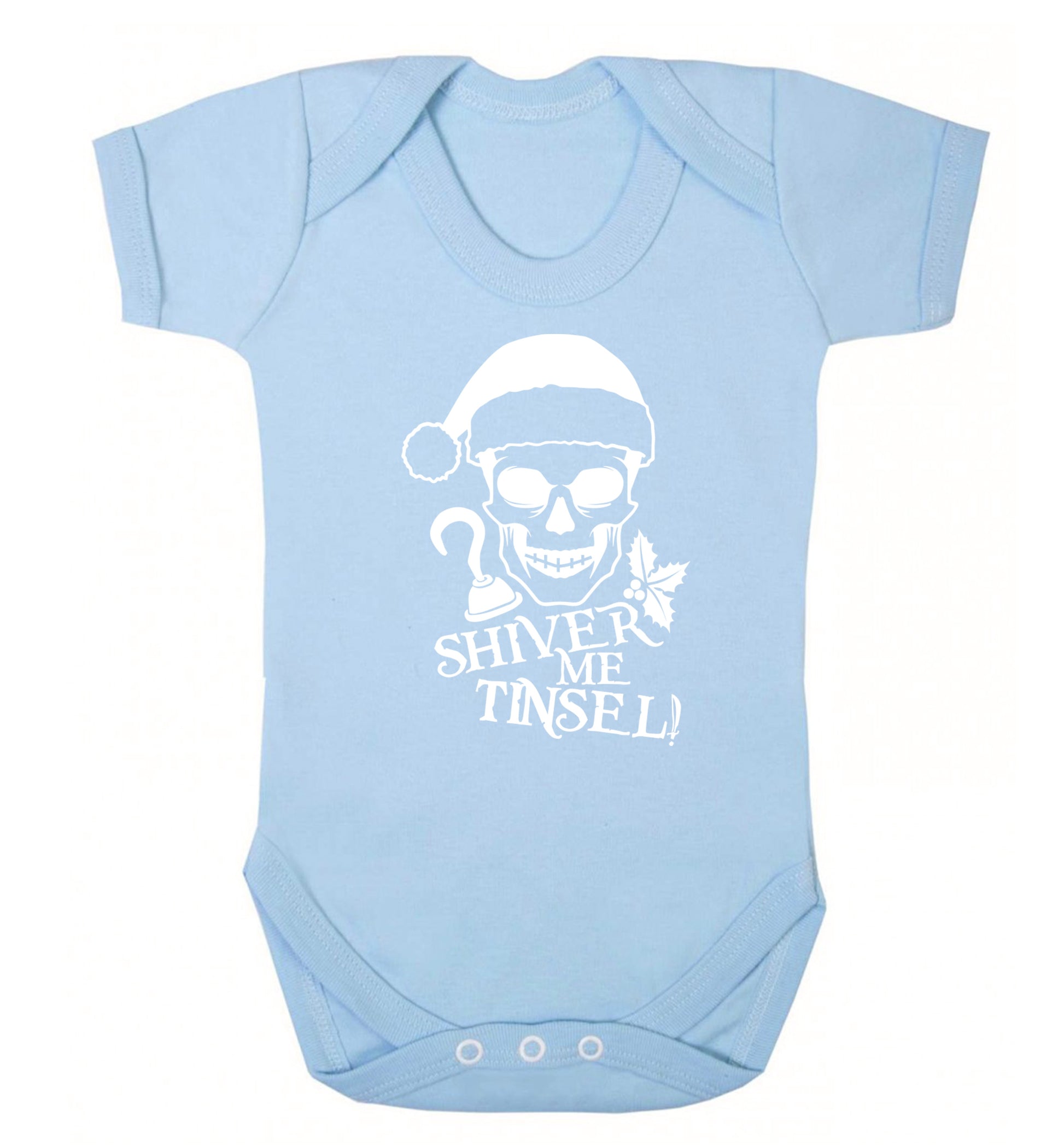 Shiver me tinsel Baby Vest pale blue 18-24 months