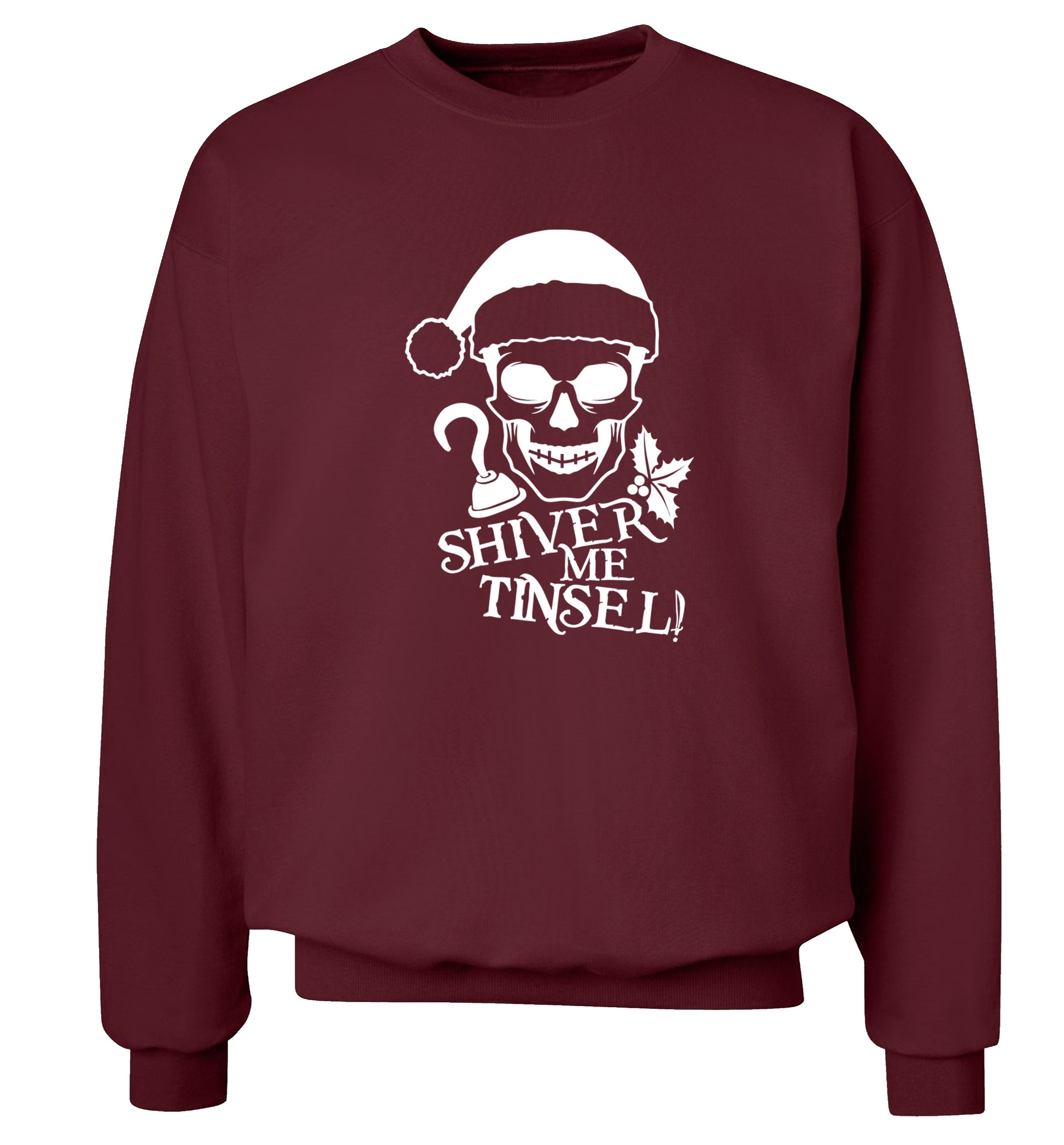 Shiver me tinsel Adult's unisex maroon Sweater 2XL