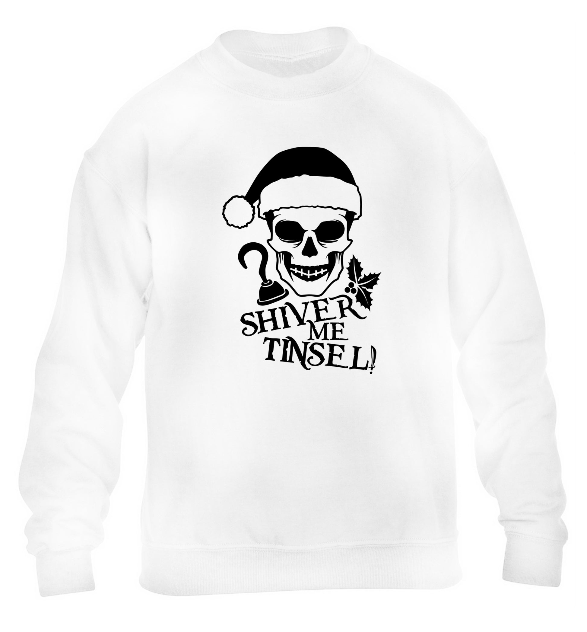 Shiver me tinsel children's white sweater 12-14 Years