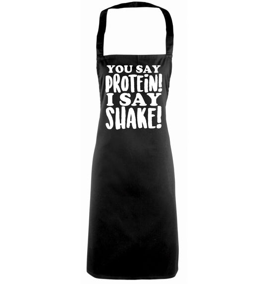 You say protein I say shake! black apron