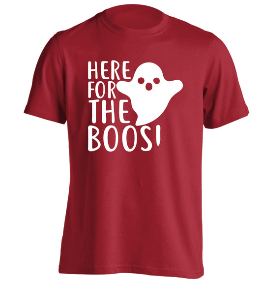 Here for the boos adults unisex red Tshirt 2XL