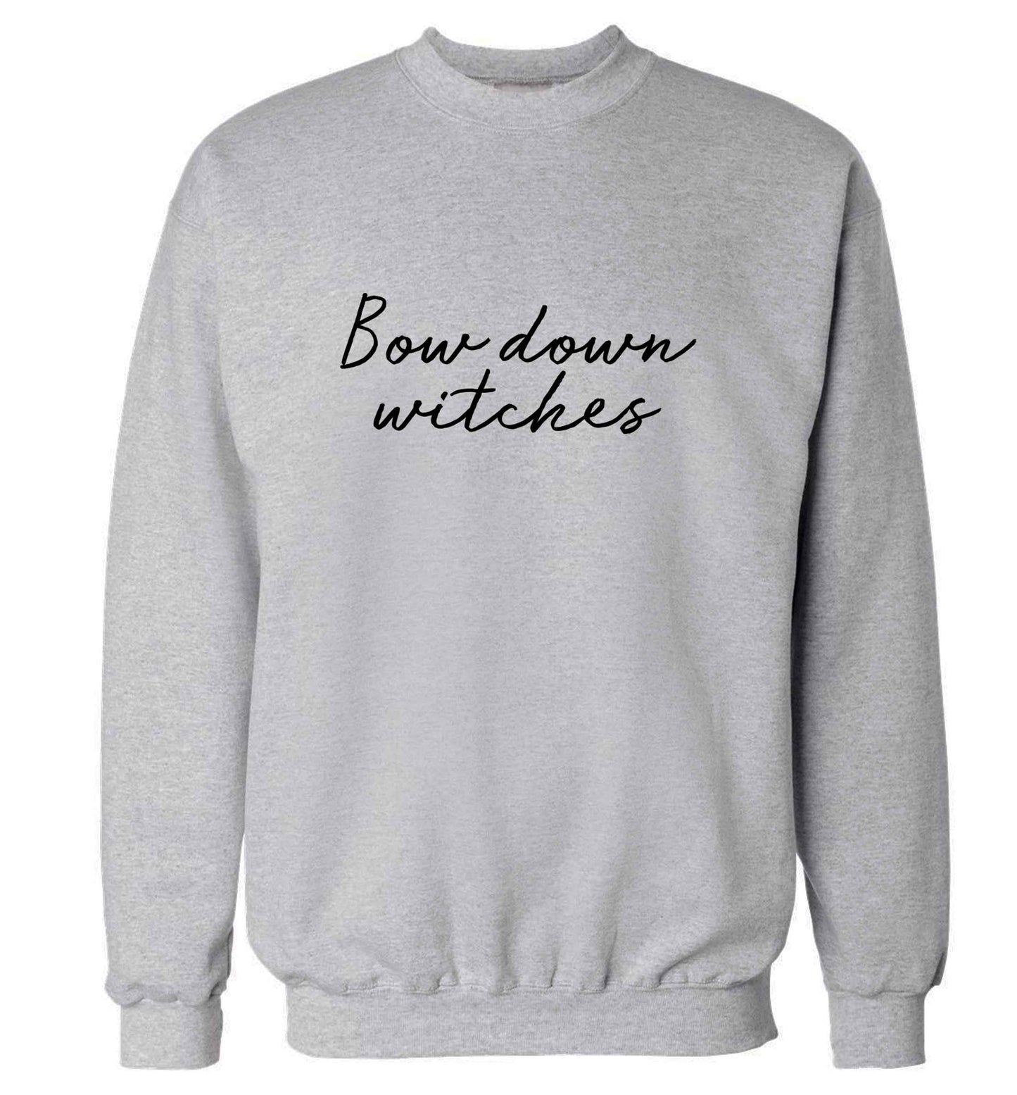 Bow down witches adult's unisex grey sweater 2XL