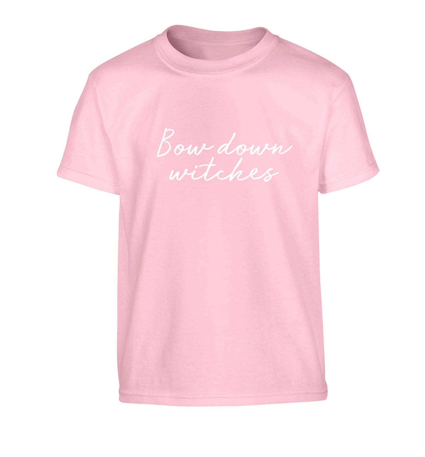 Bow down witches Children's light pink Tshirt 12-13 Years