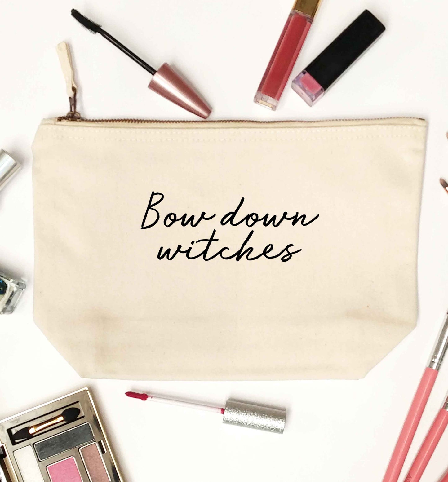 Bow down witches natural makeup bag
