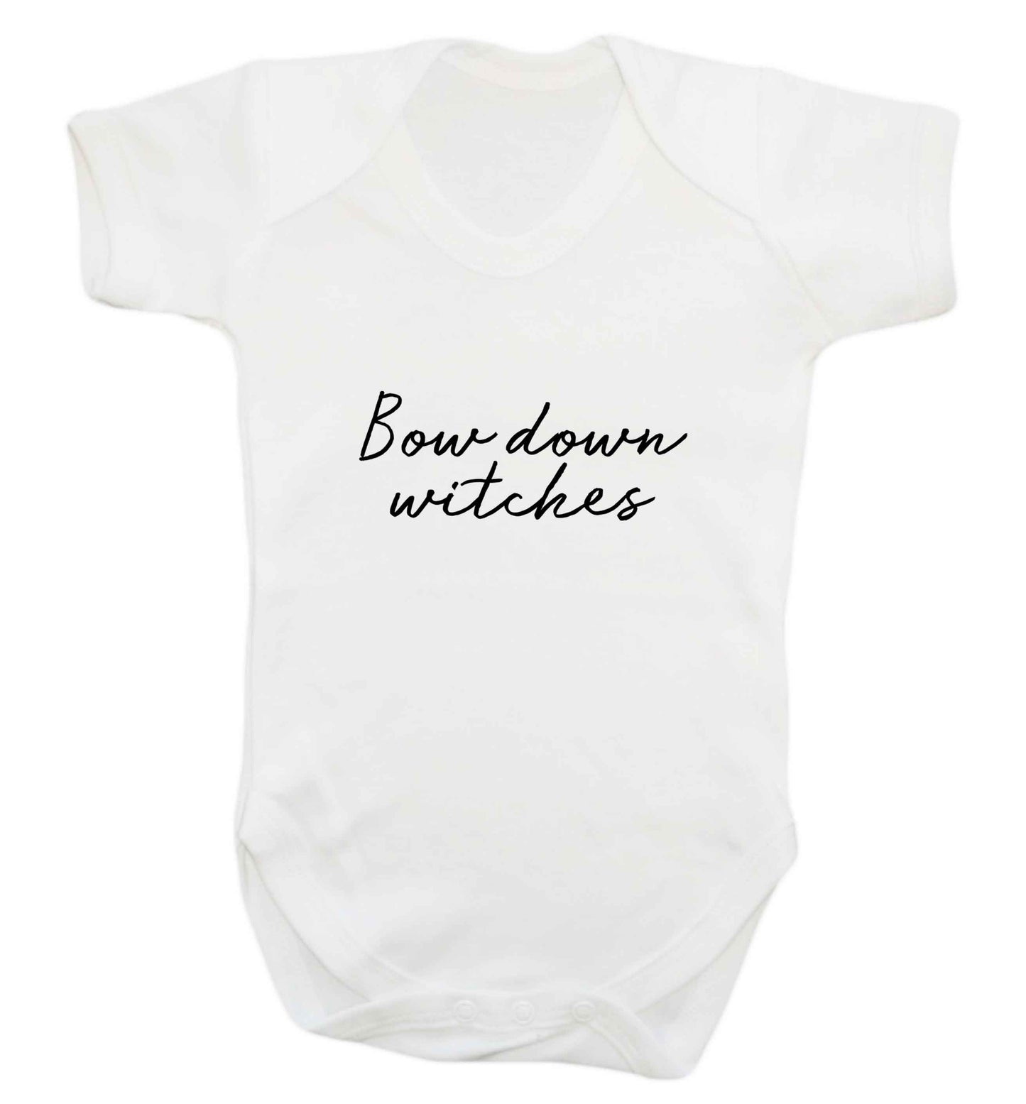 Bow down witches baby vest white 18-24 months
