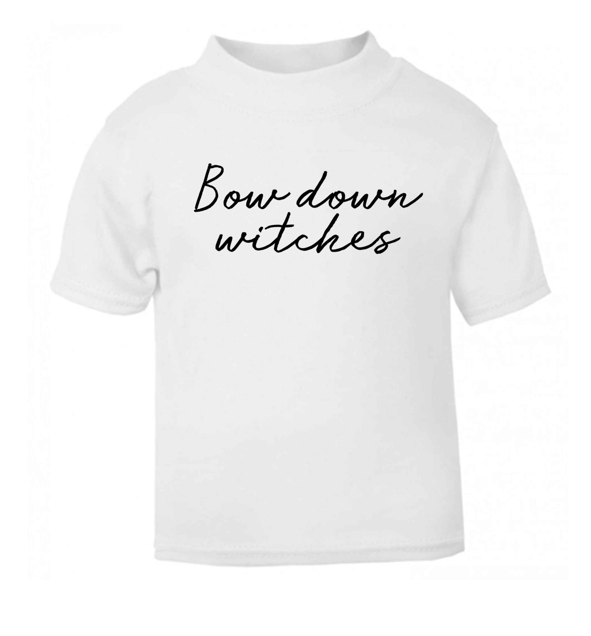 Bow down witches white baby toddler Tshirt 2 Years