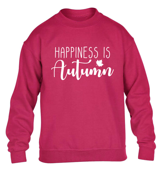 Happiness is autumn children's pink sweater 12-14 Years