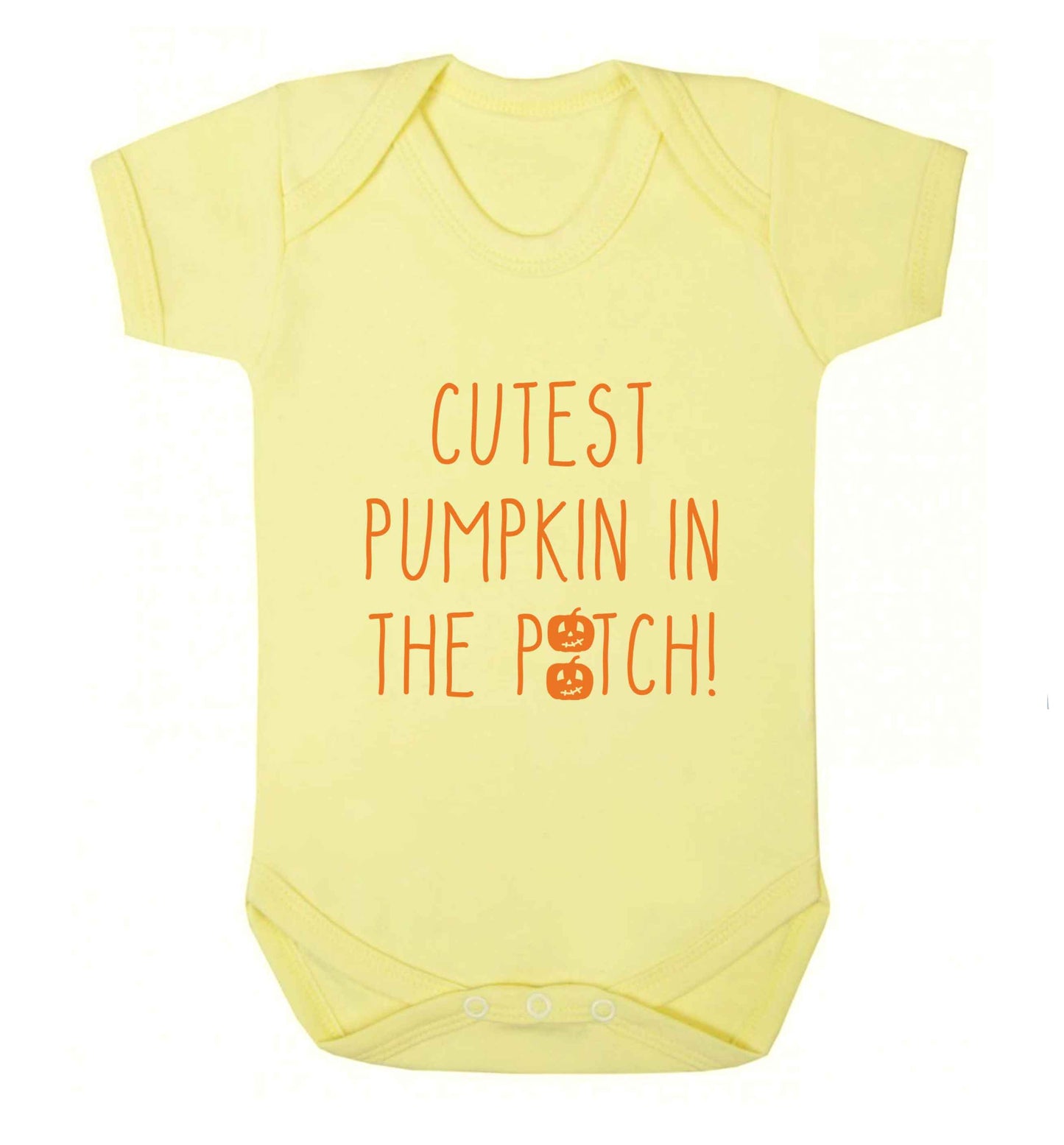 Calm Pumpkin Season baby vest pale yellow 18-24 months