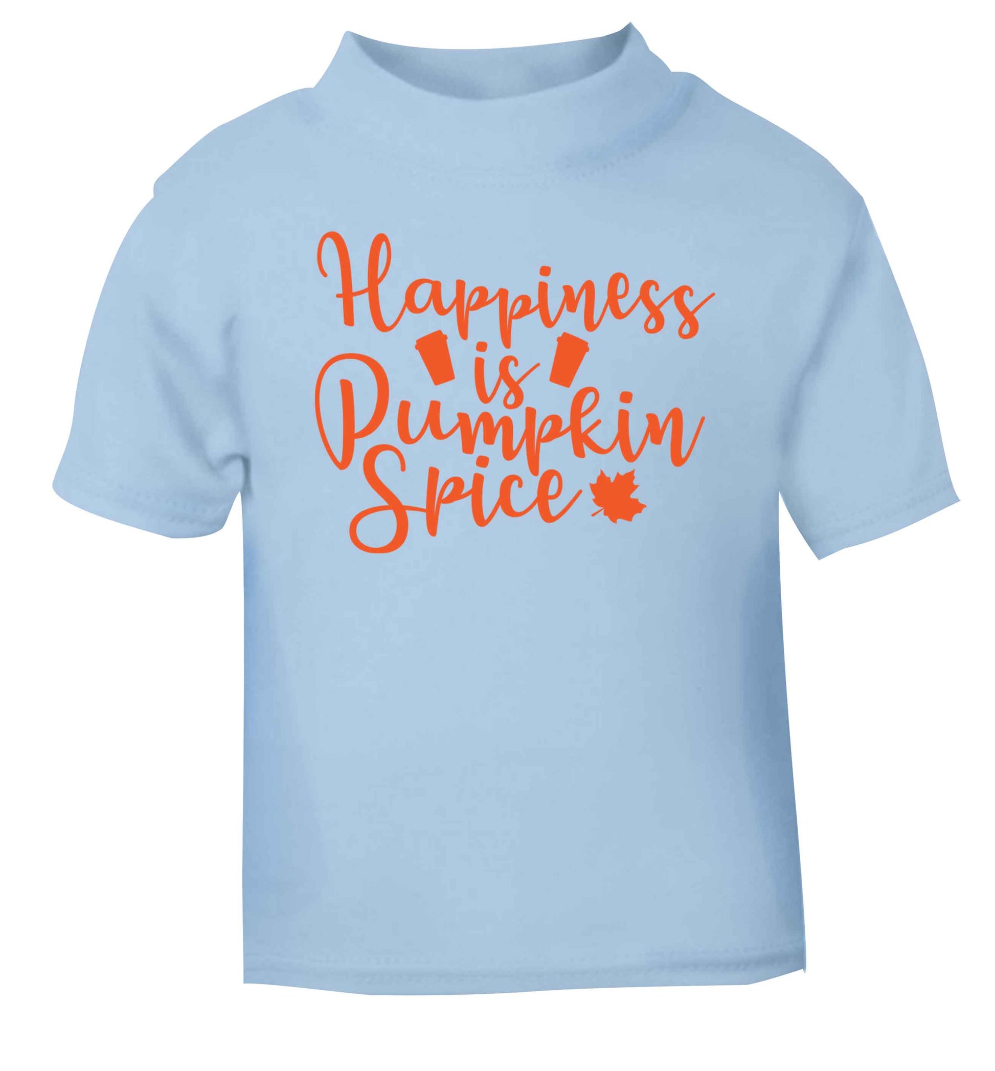 Happiness Pumpkin Spice light blue baby toddler Tshirt 2 Years