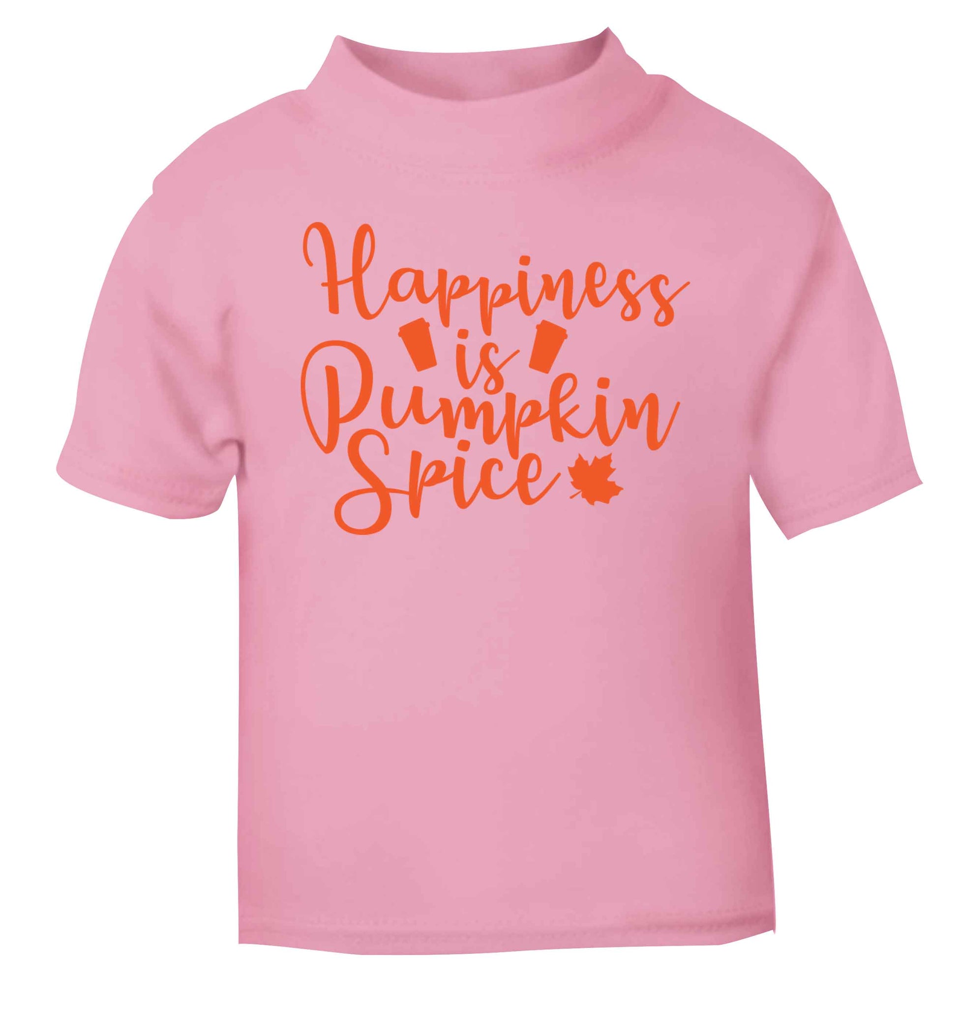 Happiness Pumpkin Spice light pink baby toddler Tshirt 2 Years