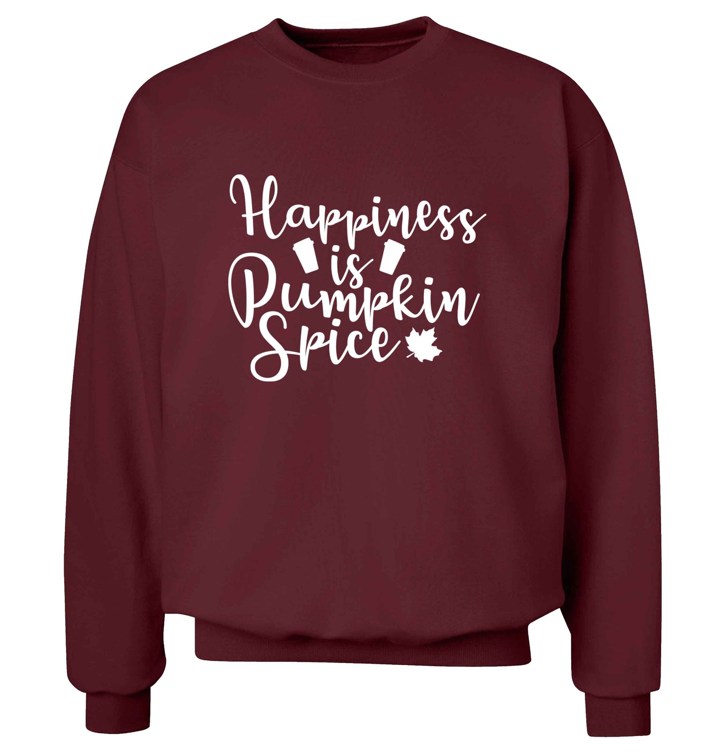 Happiness Pumpkin Spice adult's unisex maroon sweater 2XL