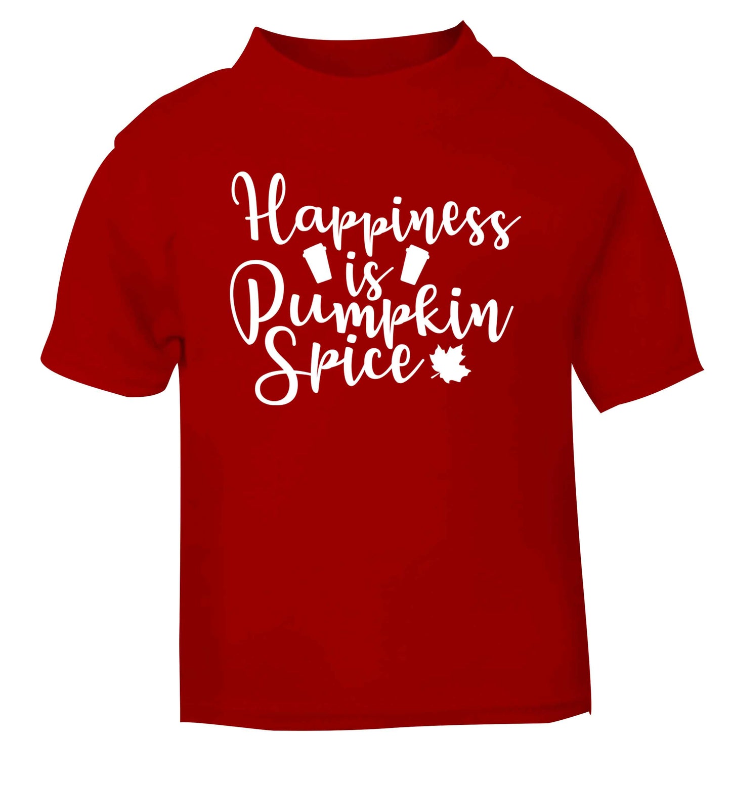 Happiness Pumpkin Spice red baby toddler Tshirt 2 Years