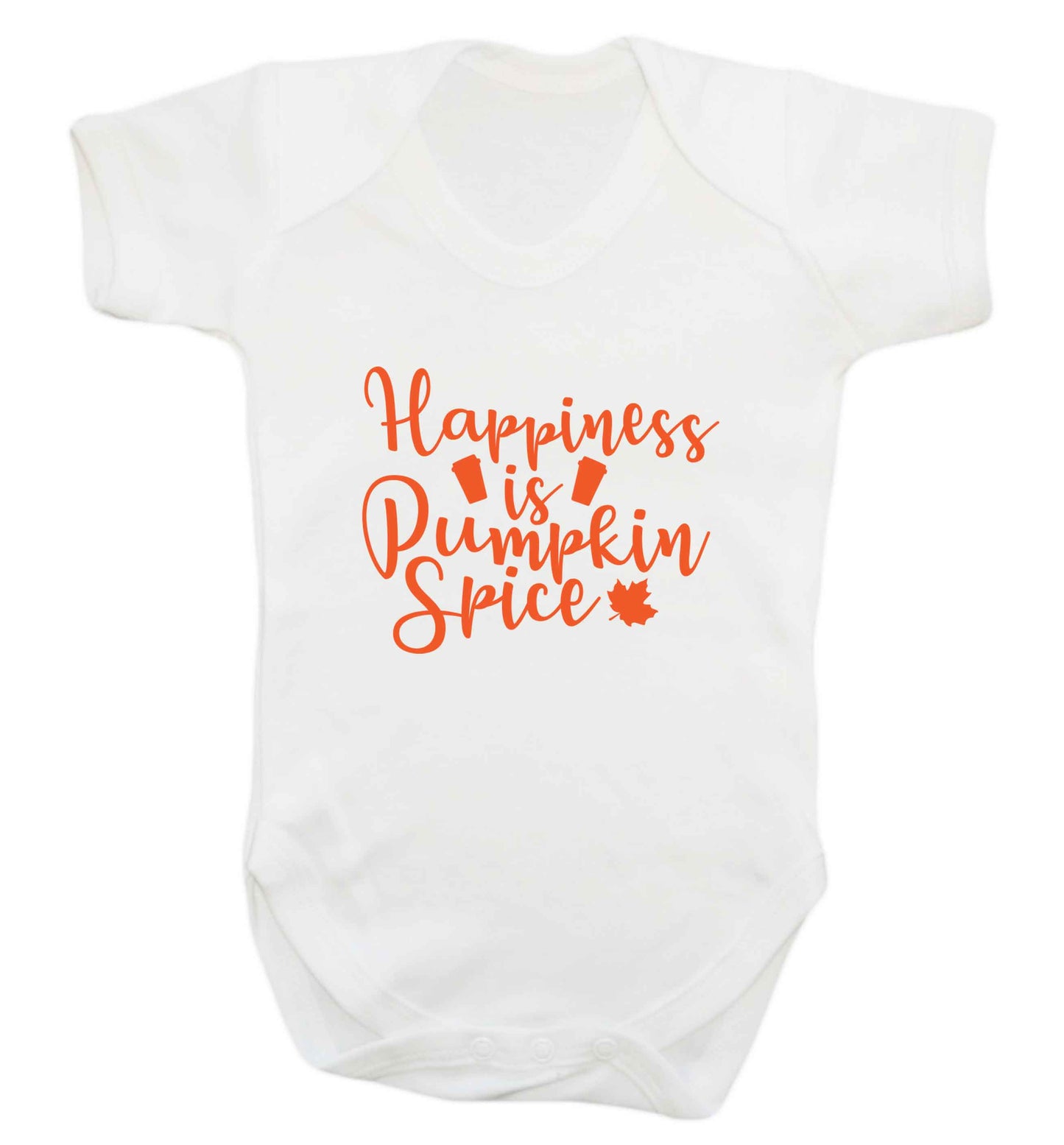 Happiness Pumpkin Spice baby vest white 18-24 months