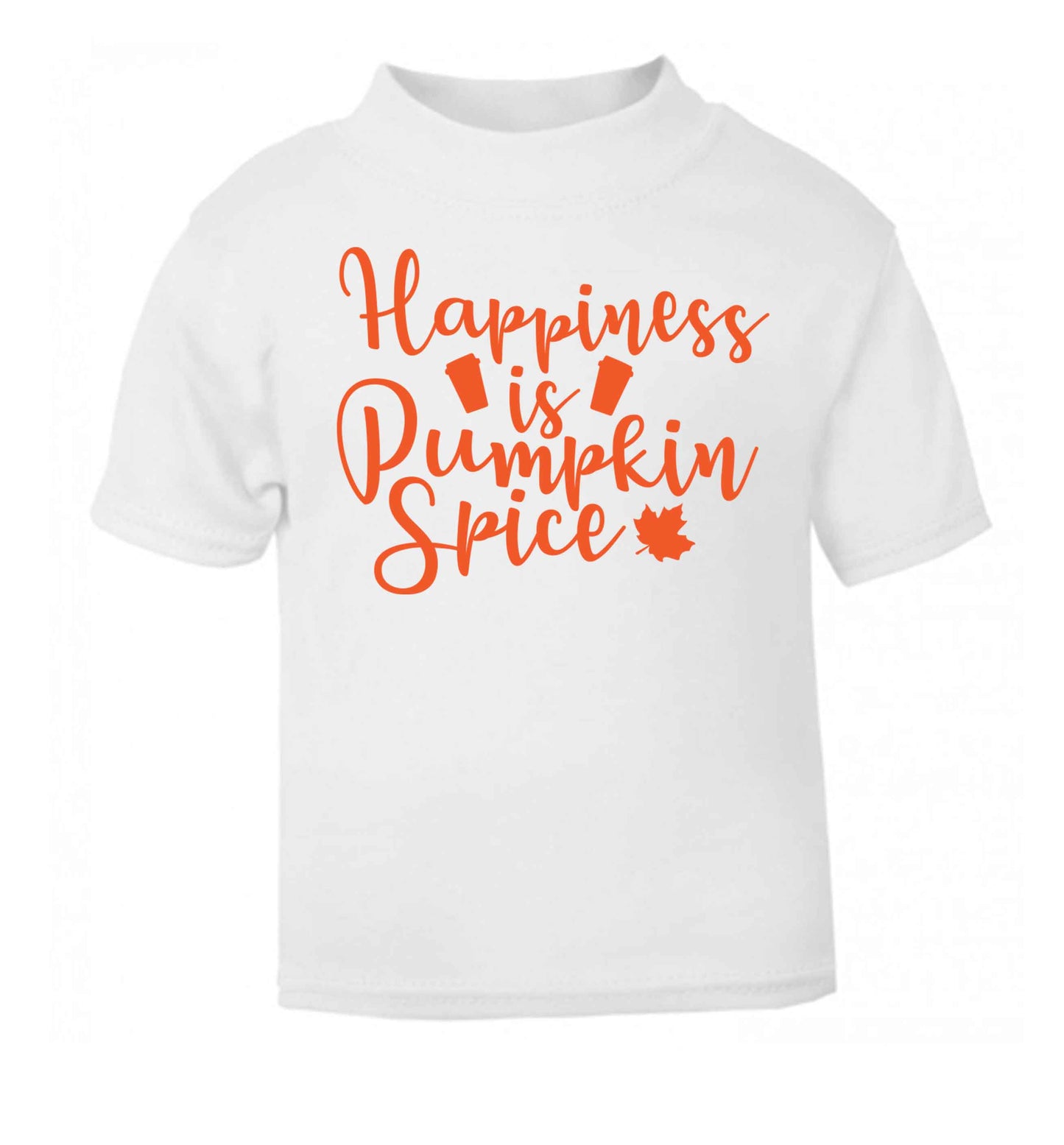 Happiness Pumpkin Spice white baby toddler Tshirt 2 Years