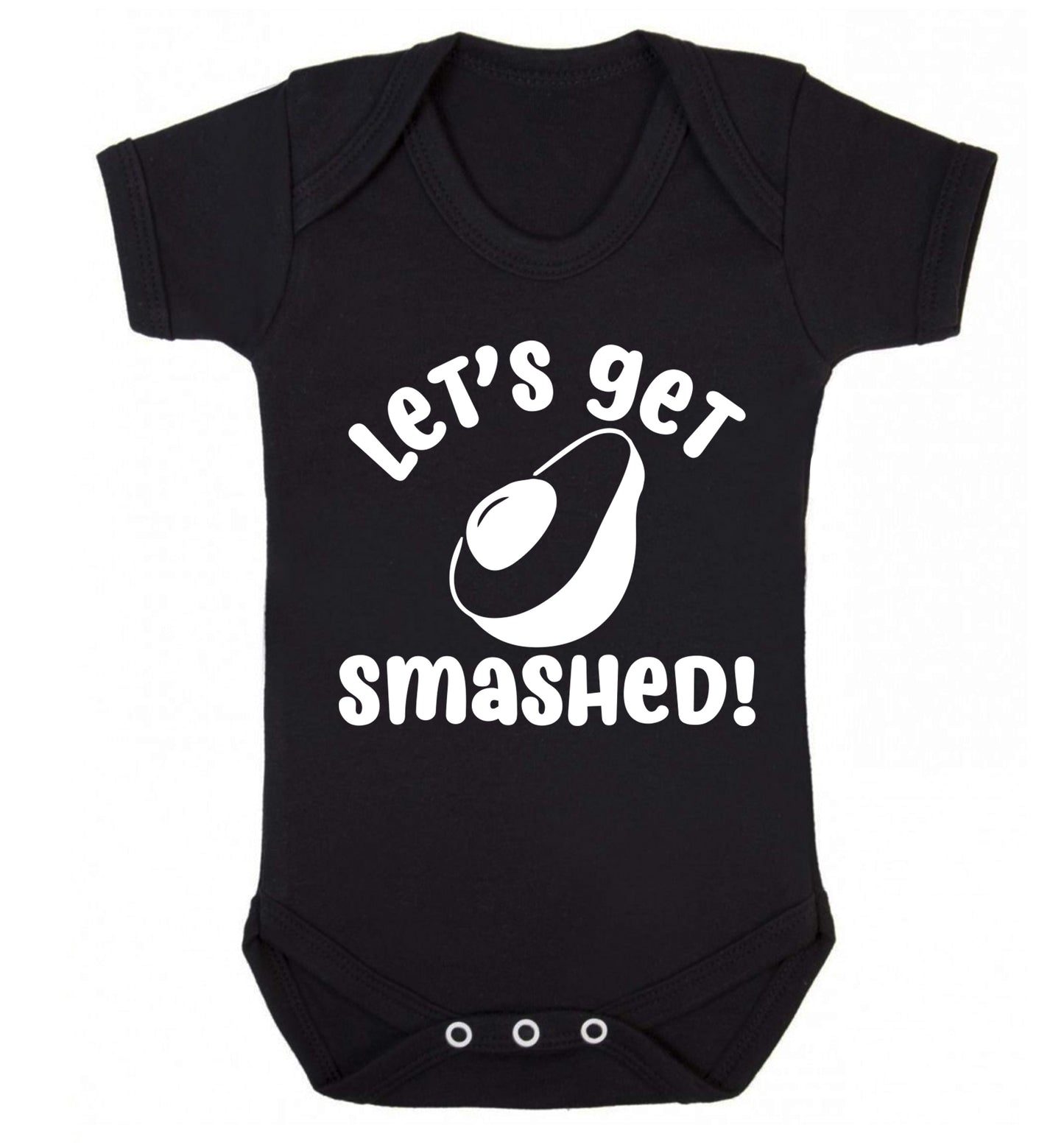 Let's get smashed Baby Vest black 18-24 months