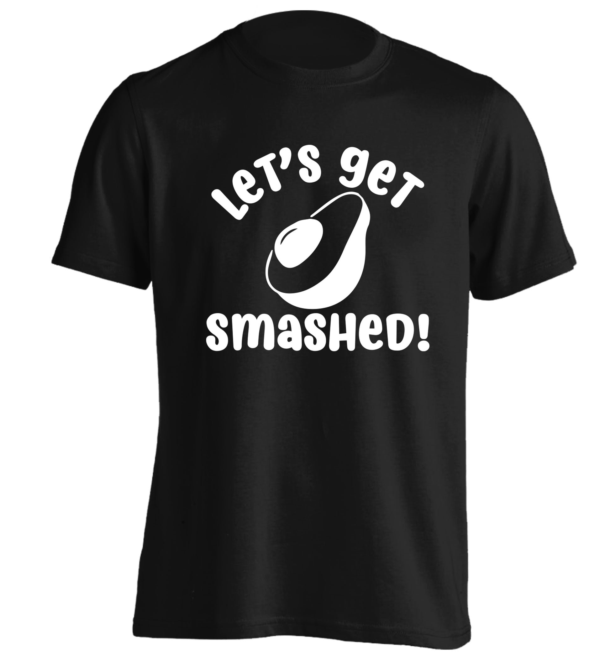 Let's get smashed adults unisex black Tshirt 2XL