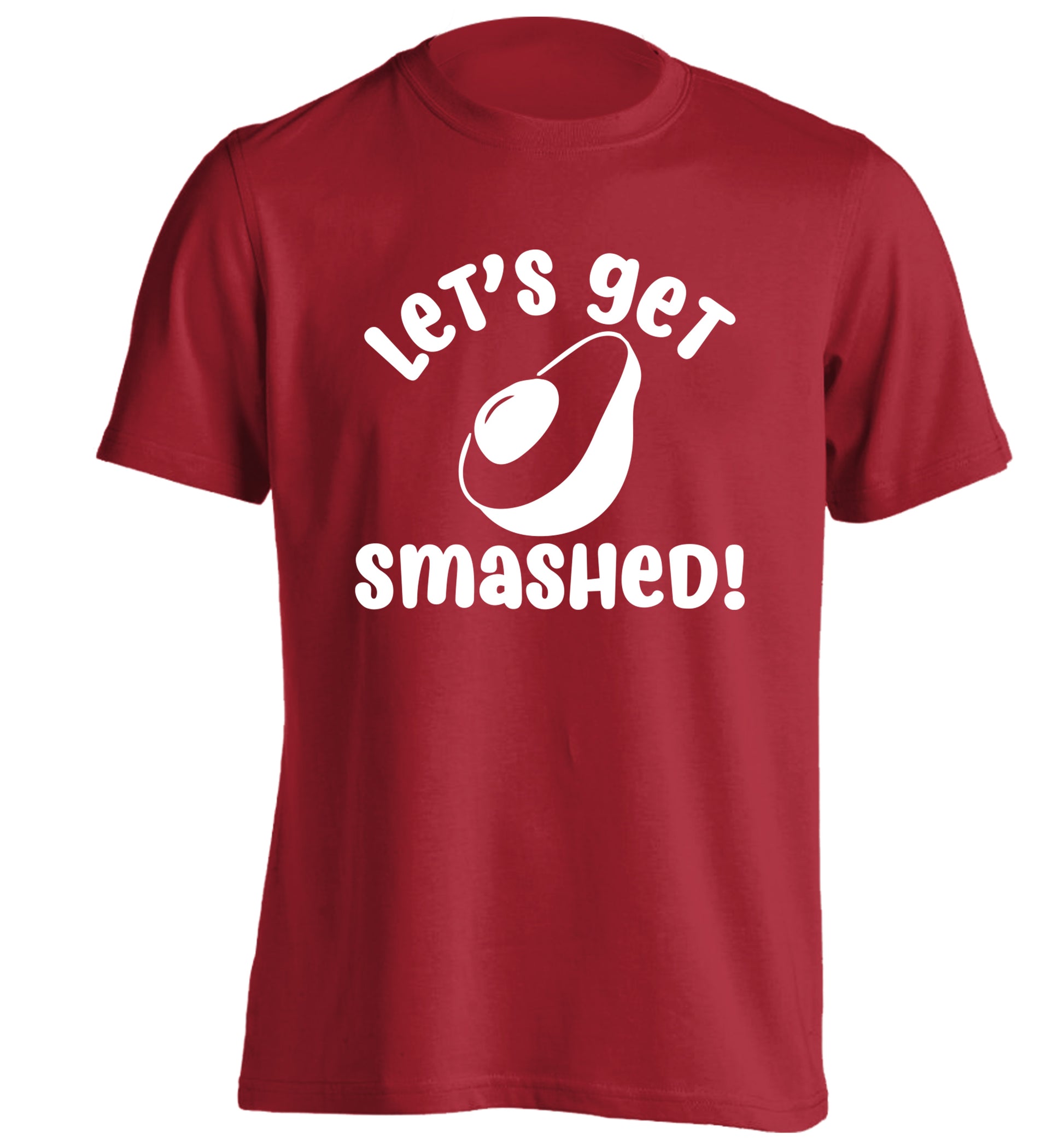 Let's get smashed adults unisex red Tshirt 2XL