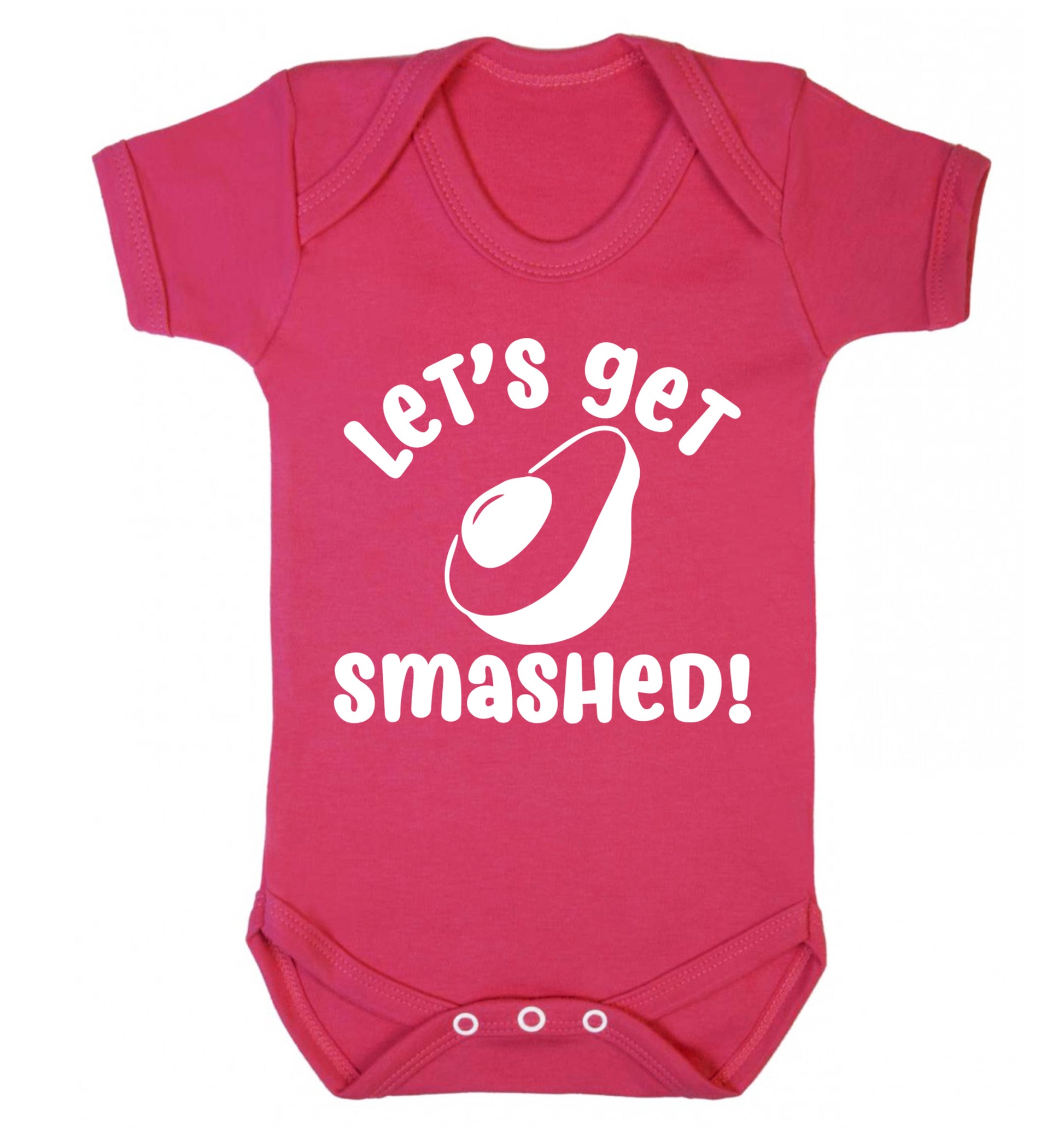 Let's get smashed Baby Vest dark pink 18-24 months