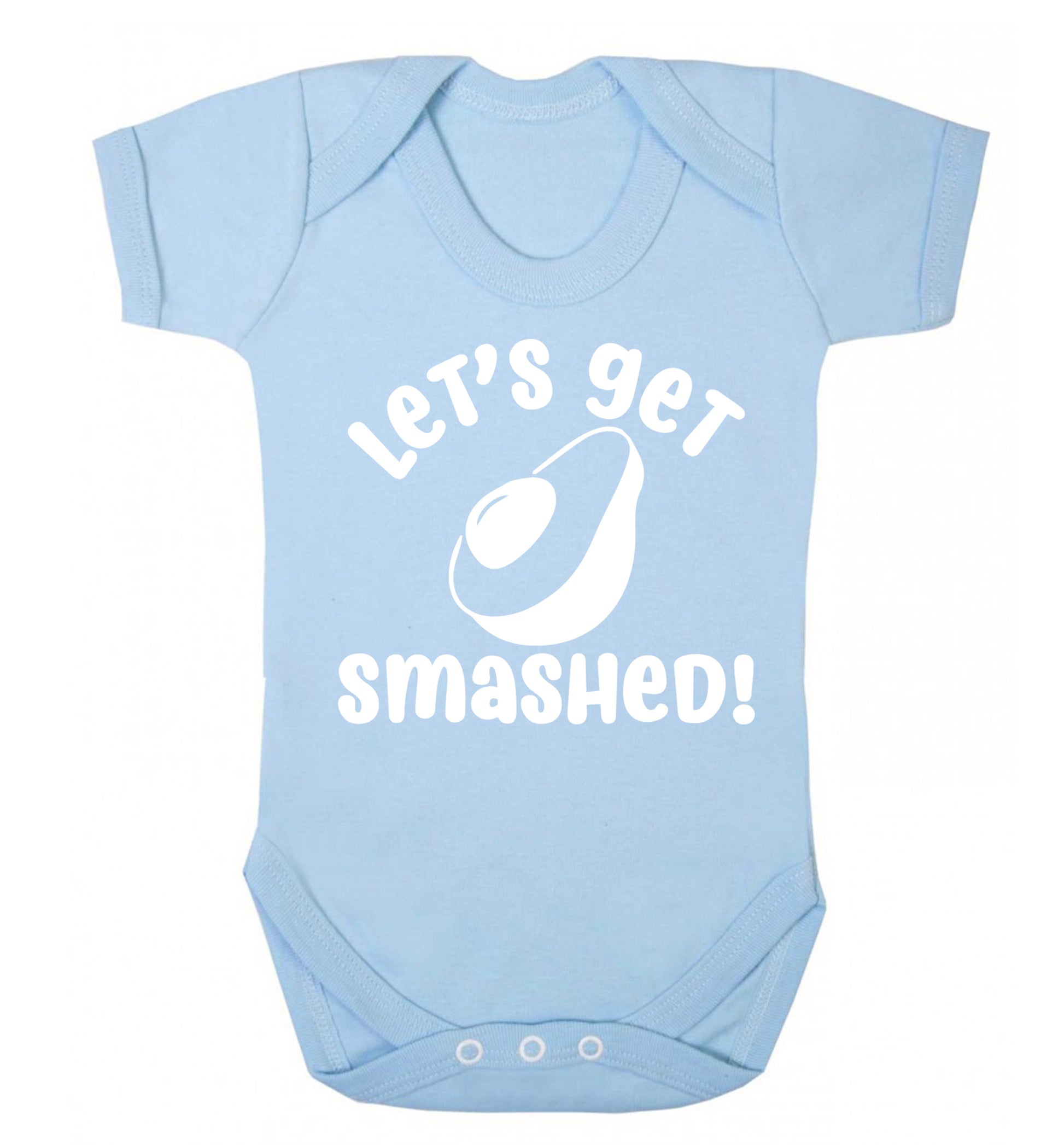 Let's get smashed Baby Vest pale blue 18-24 months