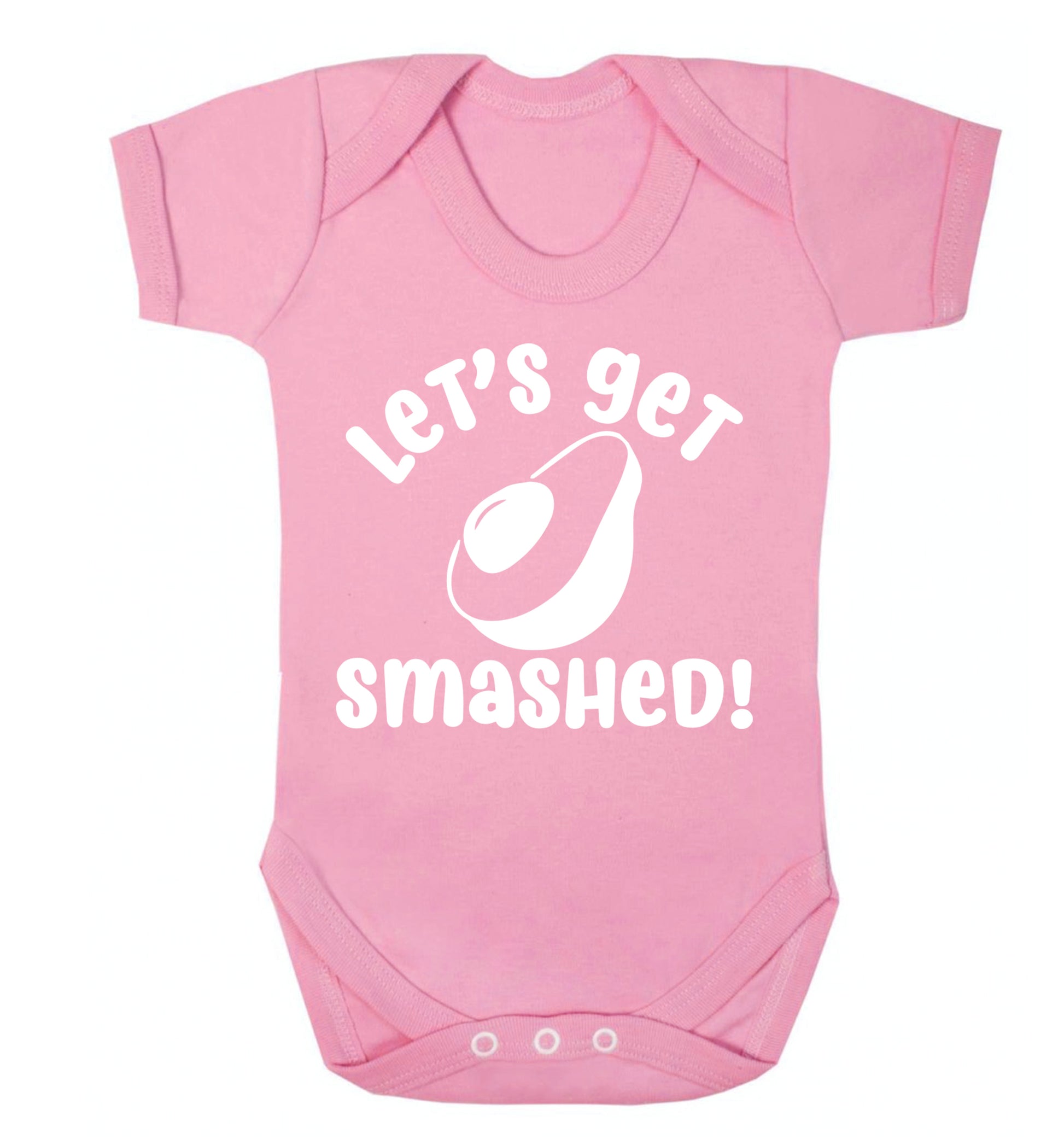 Let's get smashed Baby Vest pale pink 18-24 months