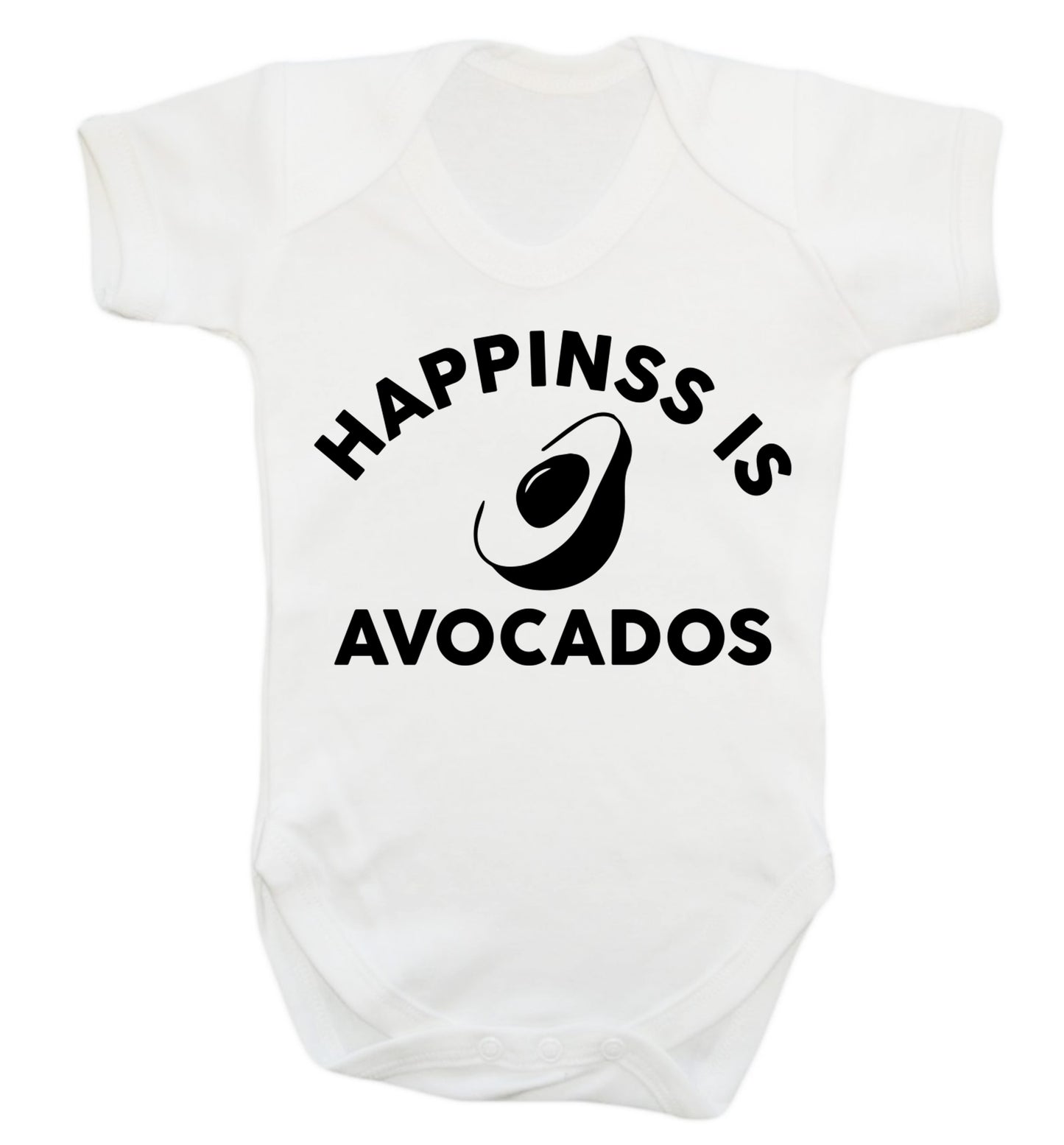 Happiness is avocados Baby Vest white 18-24 months