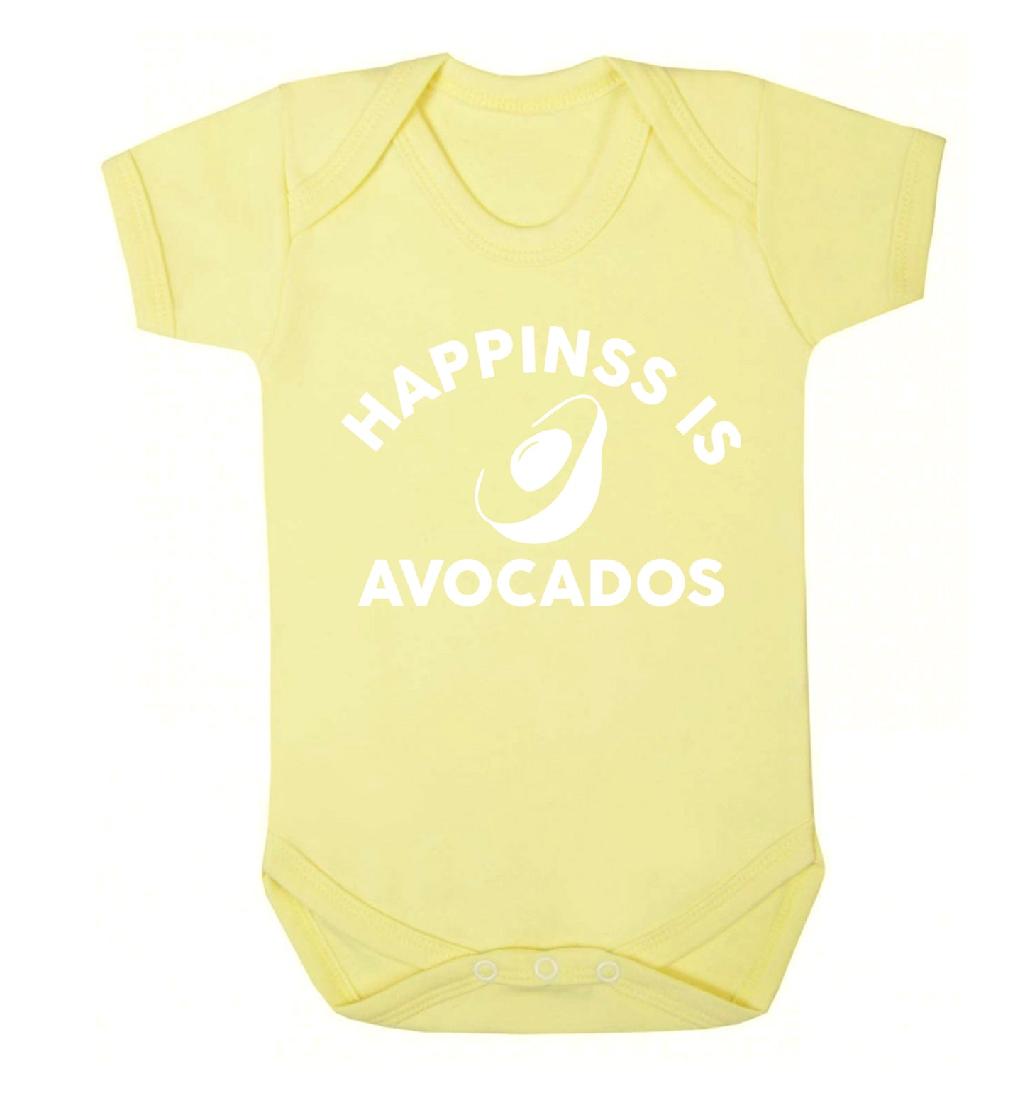 Happiness is avocados Baby Vest pale yellow 18-24 months