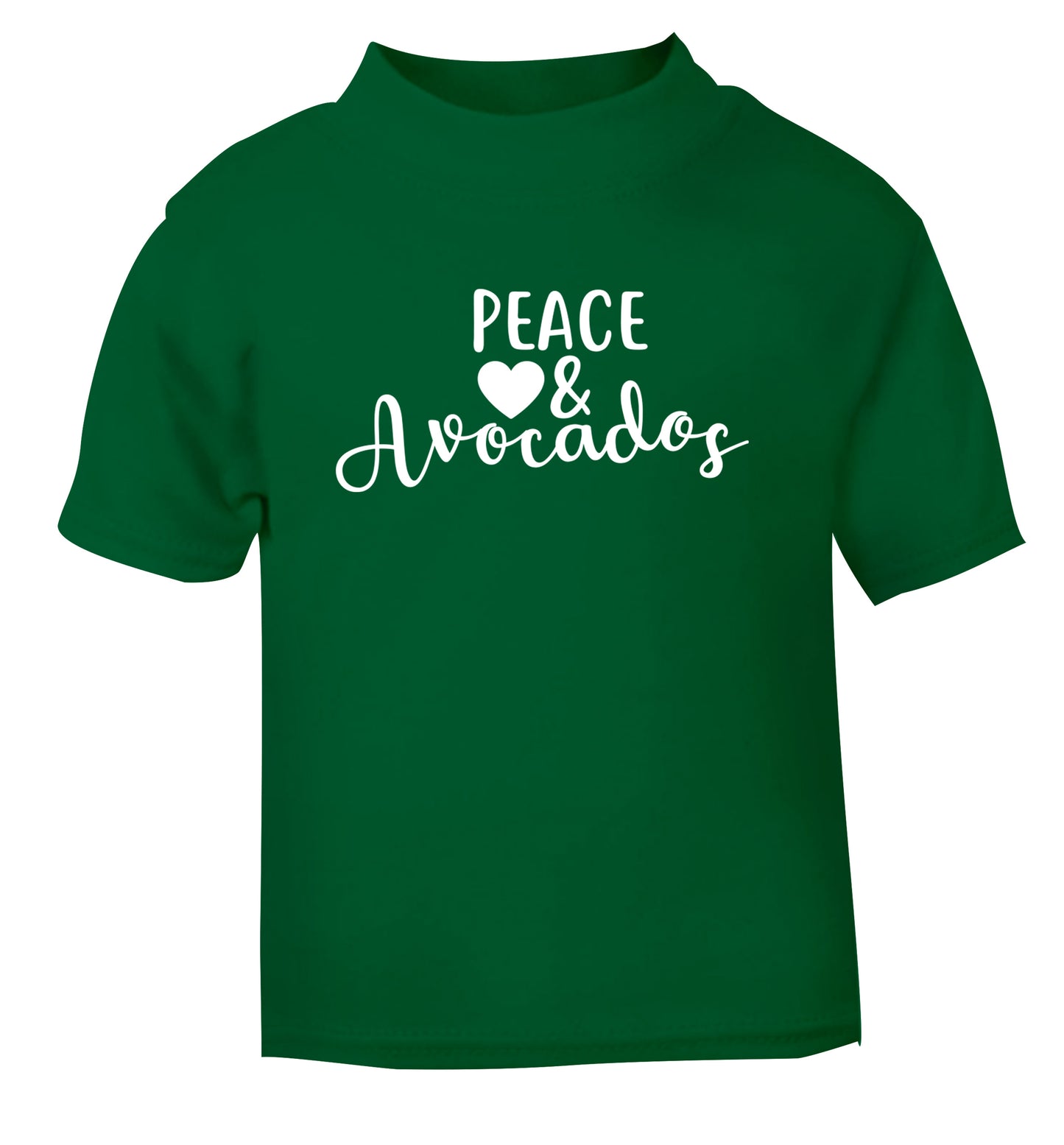 Peace love and avocados green Baby Toddler Tshirt 2 Years