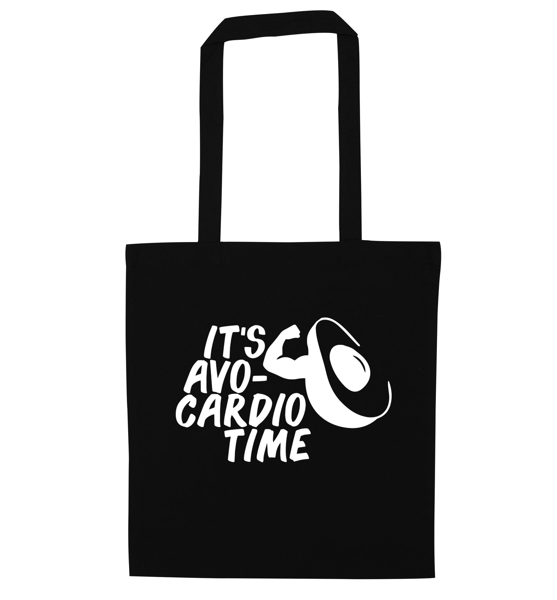 It's avo-cardio time black tote bag