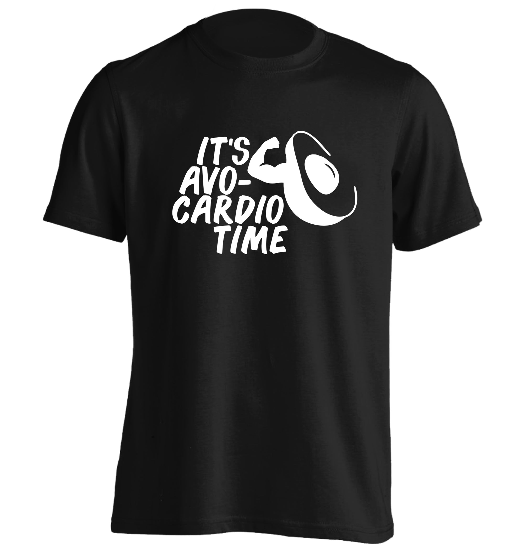 It's avo-cardio time adults unisex black Tshirt 2XL