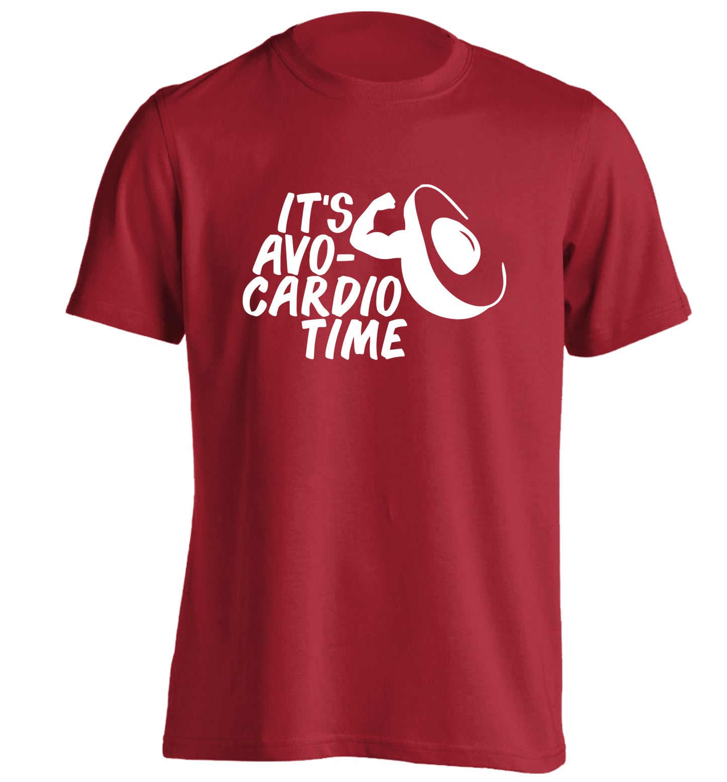 It's avo-cardio time adults unisex red Tshirt 2XL