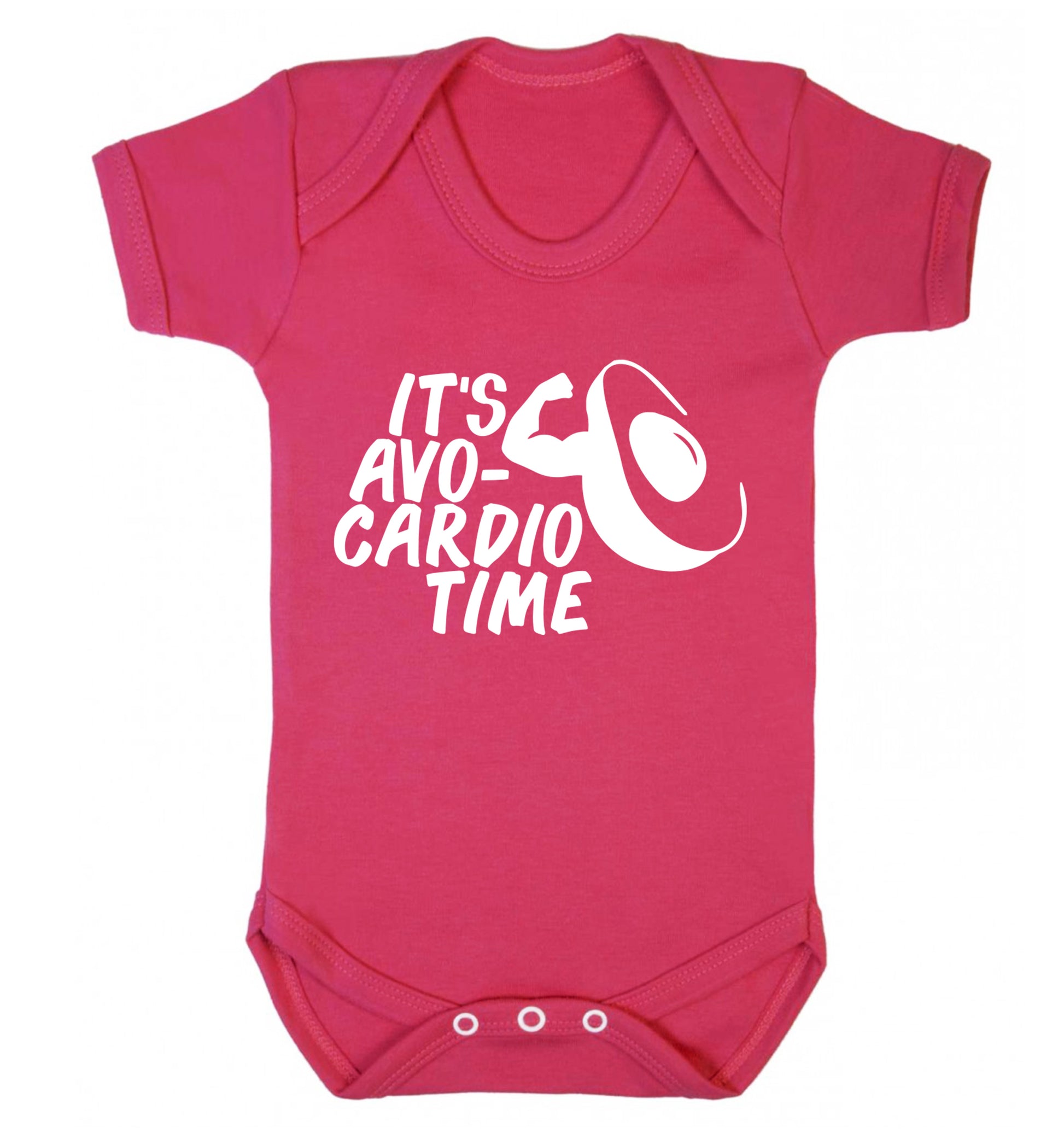 It's avo-cardio time Baby Vest dark pink 18-24 months