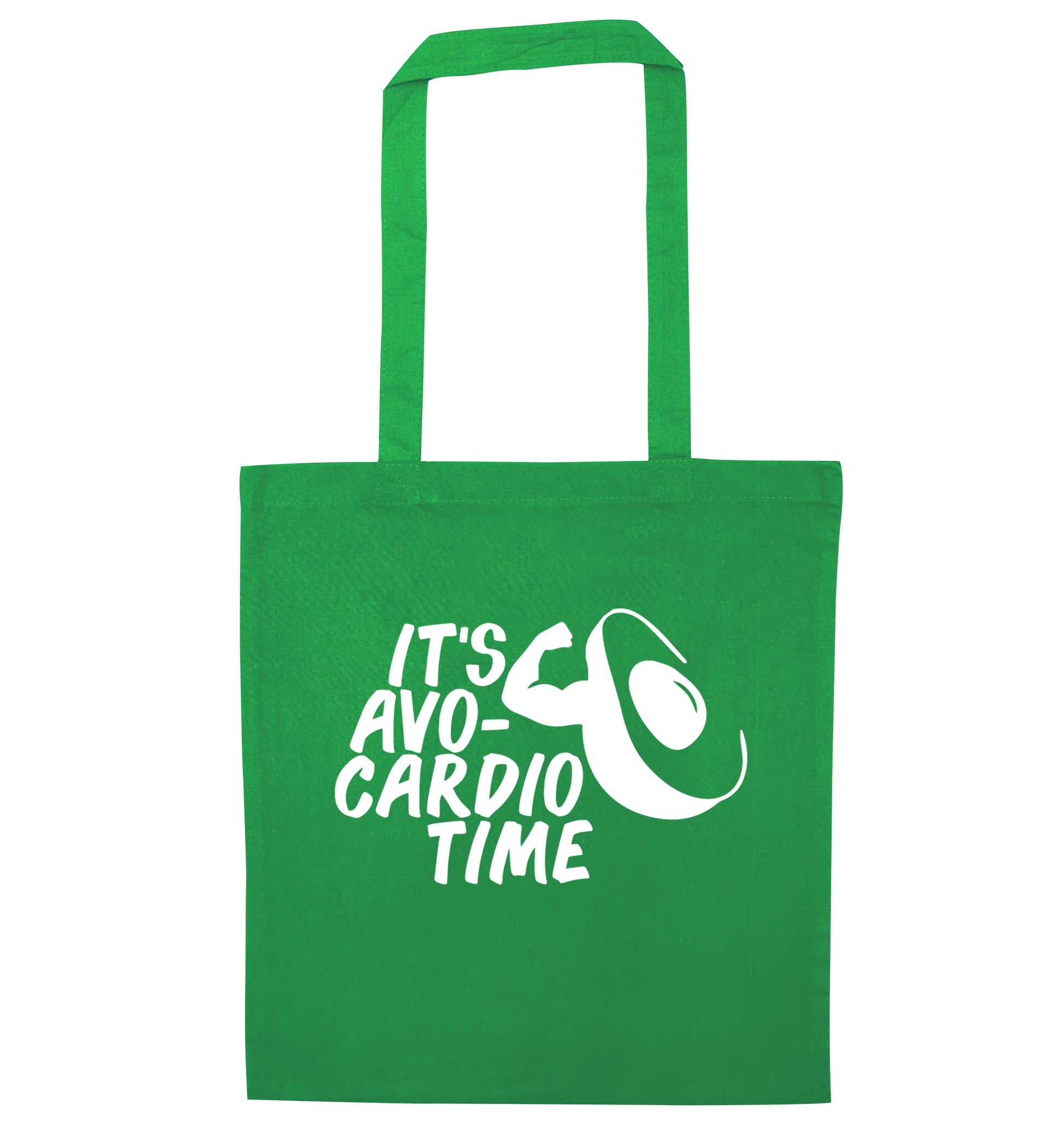 It's avo-cardio time green tote bag