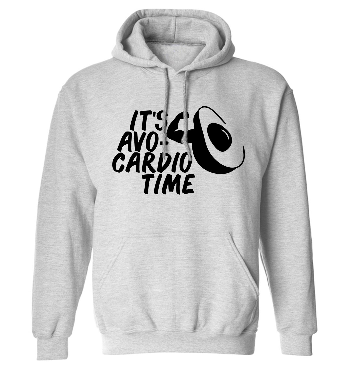 It's avo-cardio time adults unisex grey hoodie 2XL