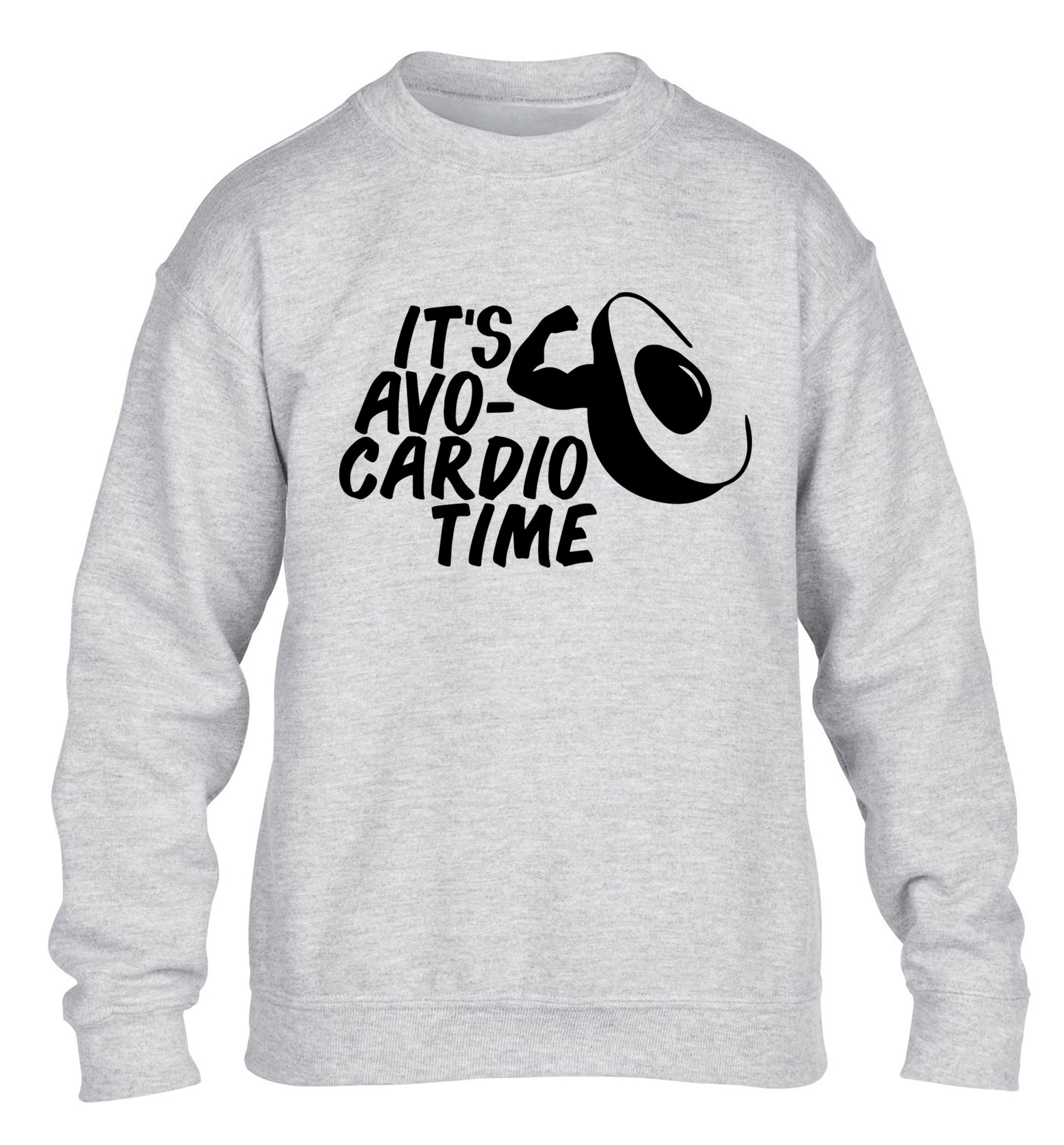 It's avo-cardio time children's grey sweater 12-14 Years