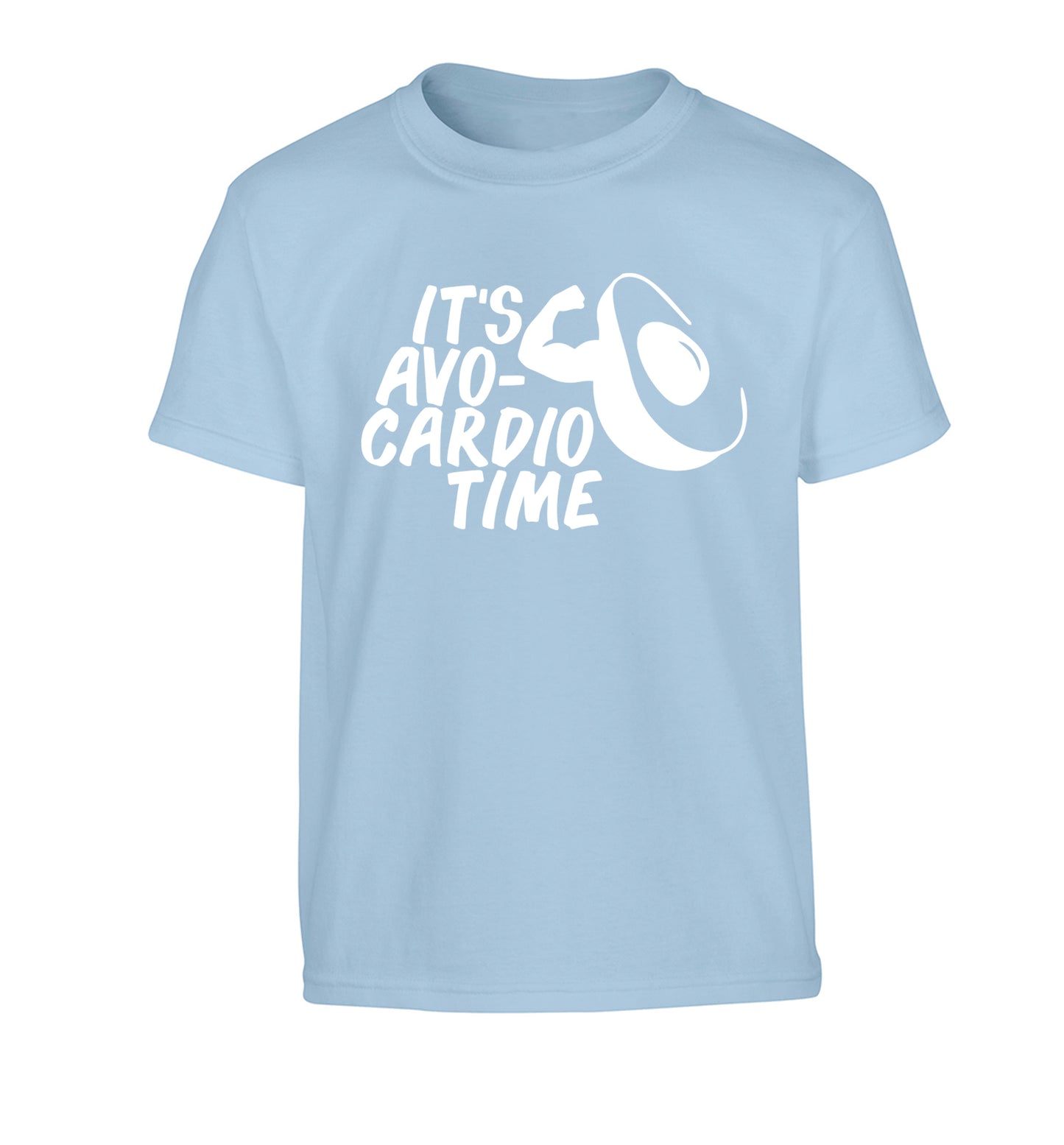 It's avo-cardio time Children's light blue Tshirt 12-14 Years