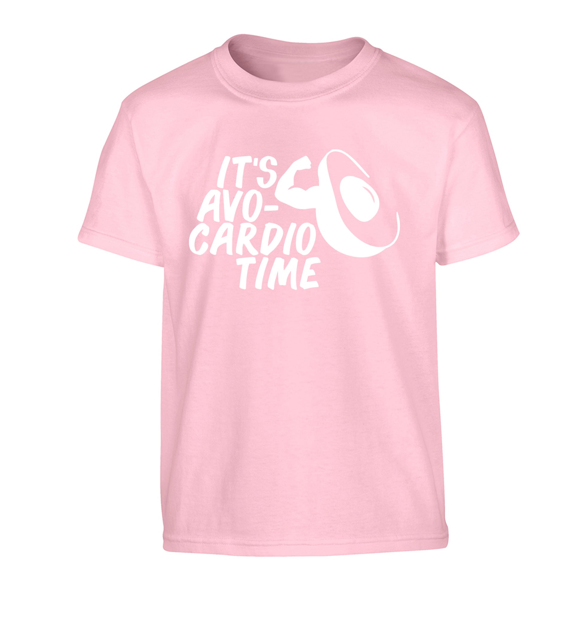 It's avo-cardio time Children's light pink Tshirt 12-14 Years