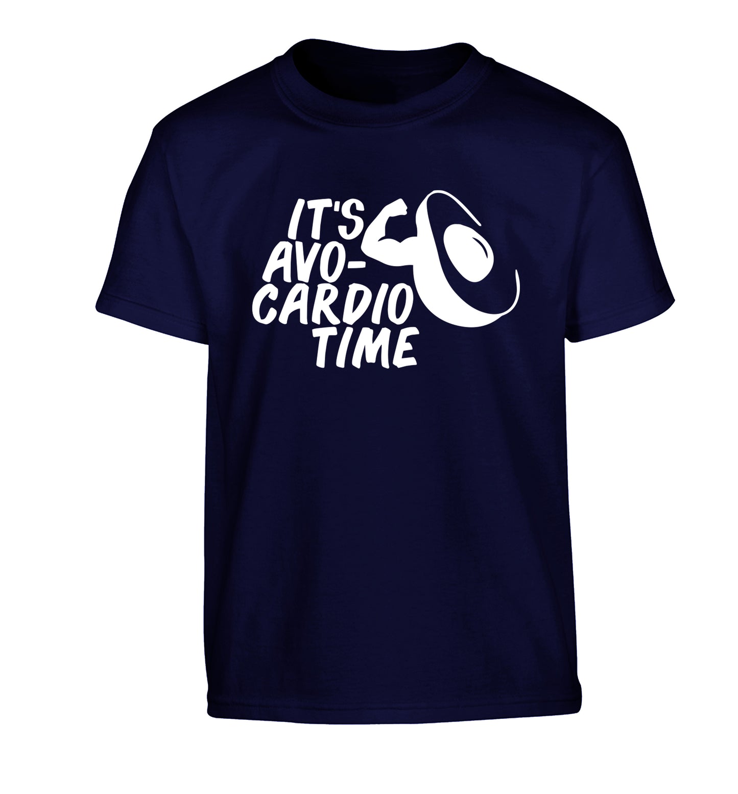 It's avo-cardio time Children's navy Tshirt 12-14 Years