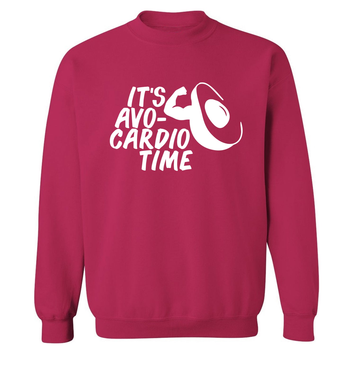 It's avo-cardio time Adult's unisex pink Sweater 2XL