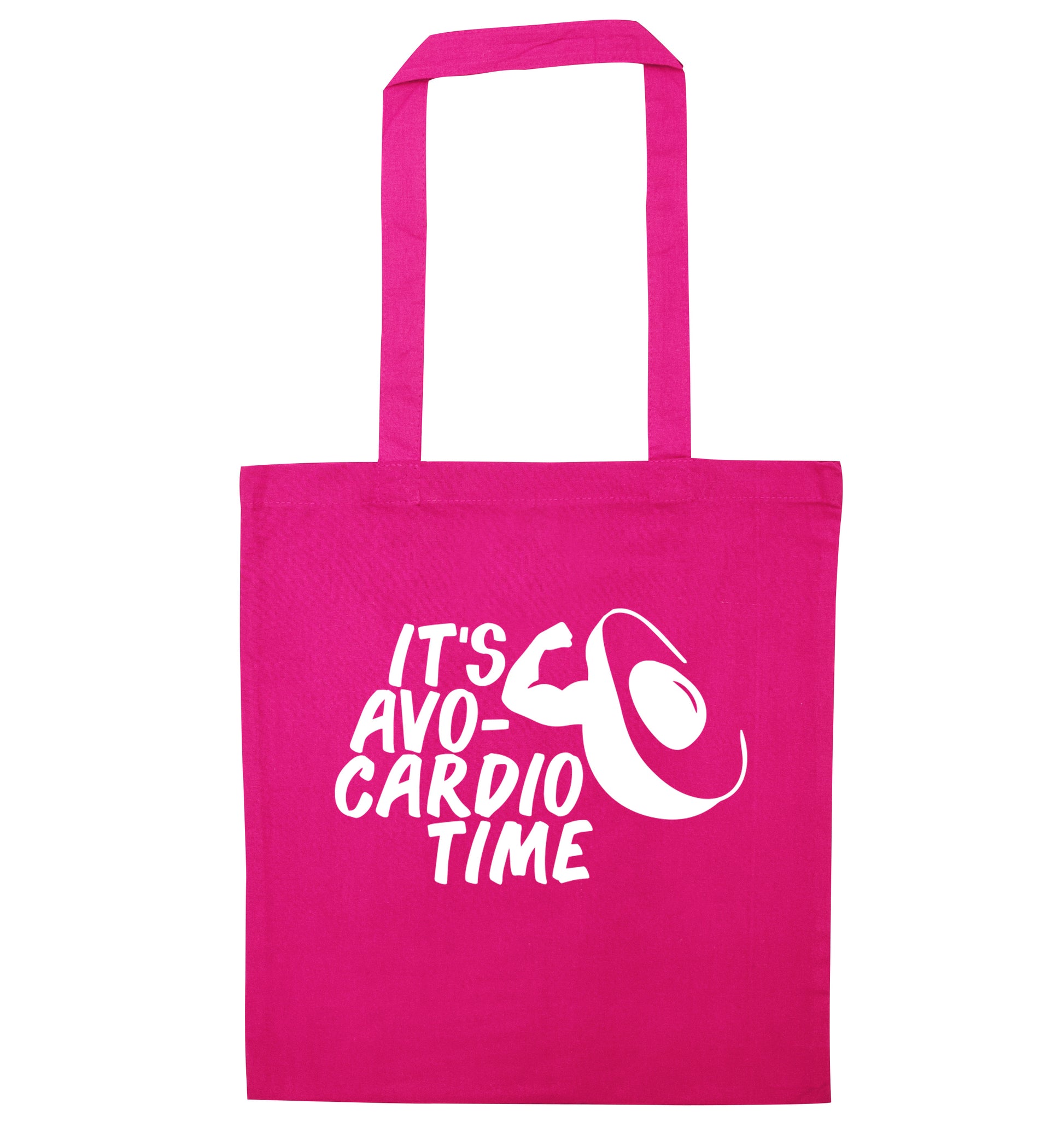 It's avo-cardio time pink tote bag