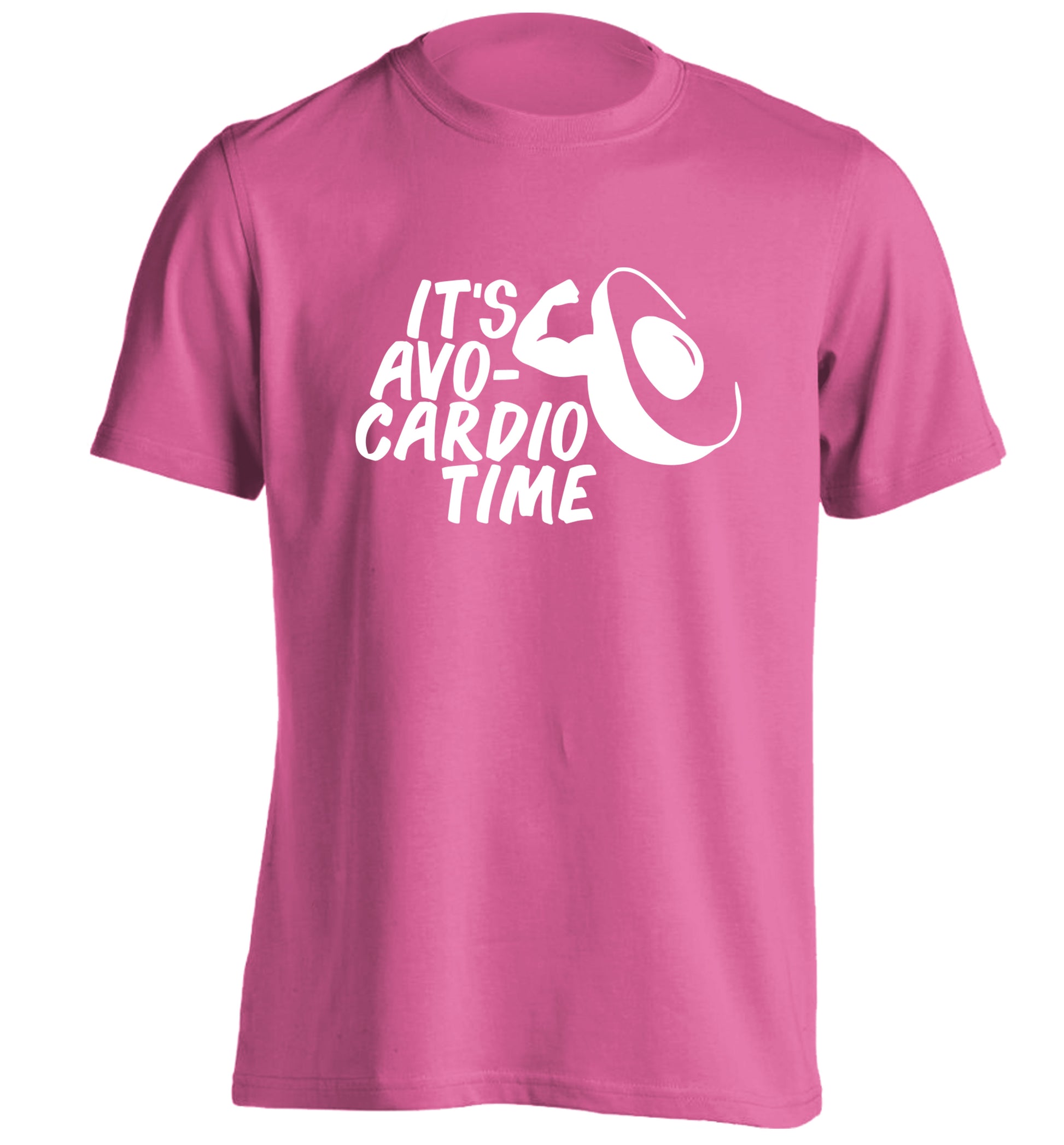 It's avo-cardio time adults unisex pink Tshirt 2XL