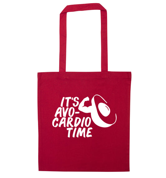 It's avo-cardio time red tote bag