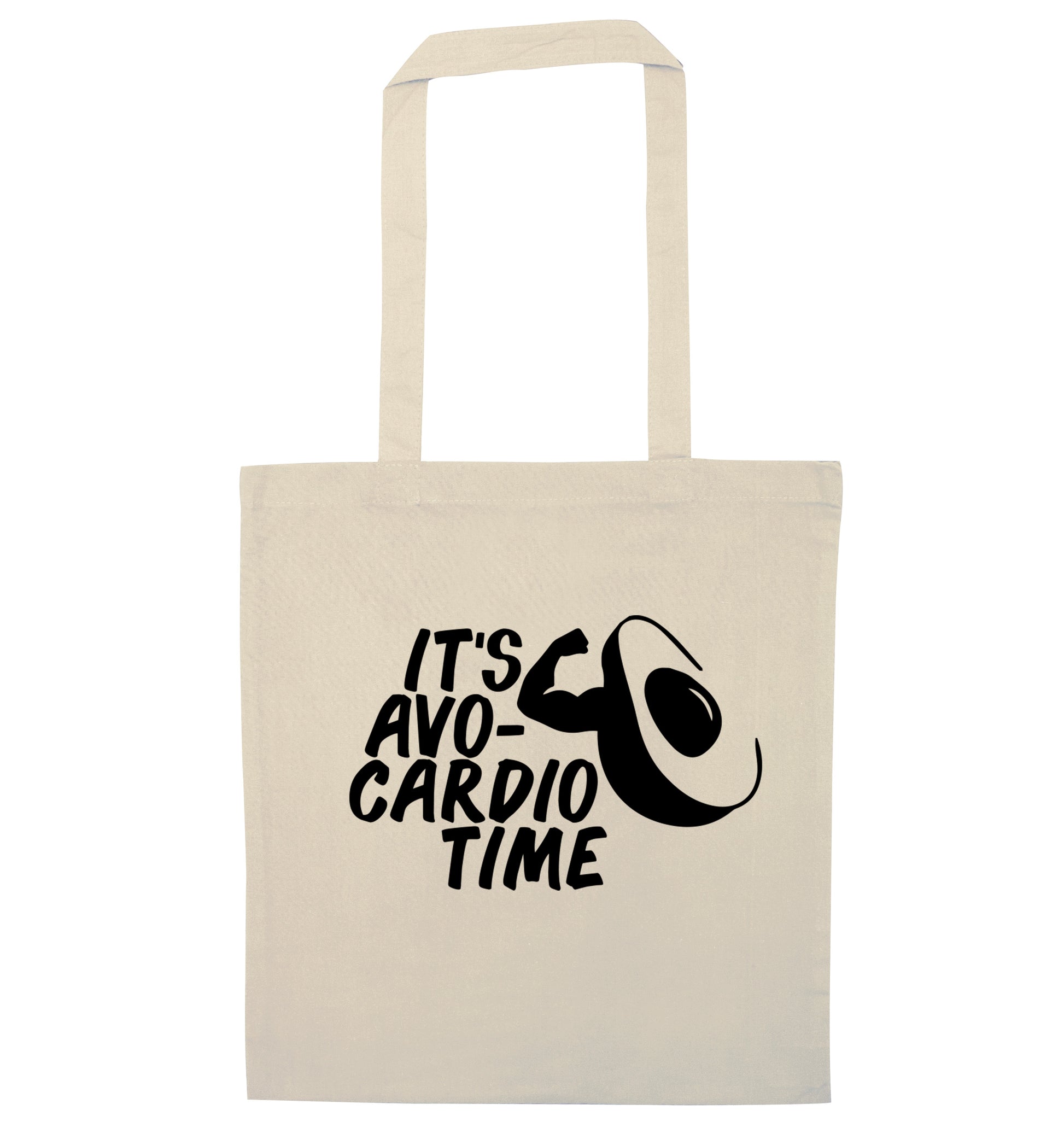 It's avo-cardio time natural tote bag